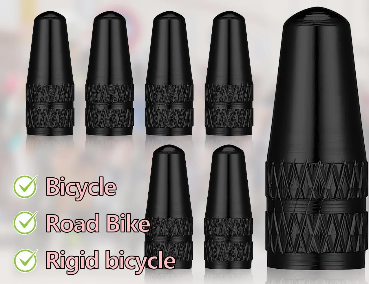 KAPSING 6 Pz Tappi Valvole Bicicletta Alluminio Antipolvere Compatibili Presta
