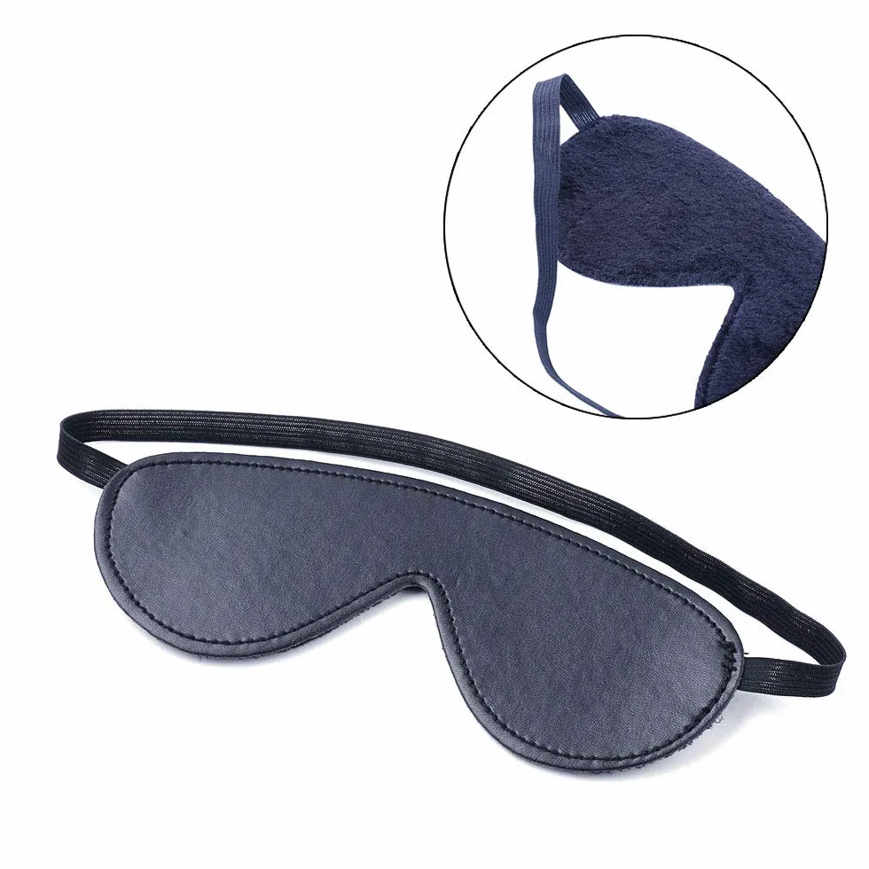BONDAGERIE® Kit per coppie di 8 Accessori viola e nero, Manette Frustino collare corda sacco in raso