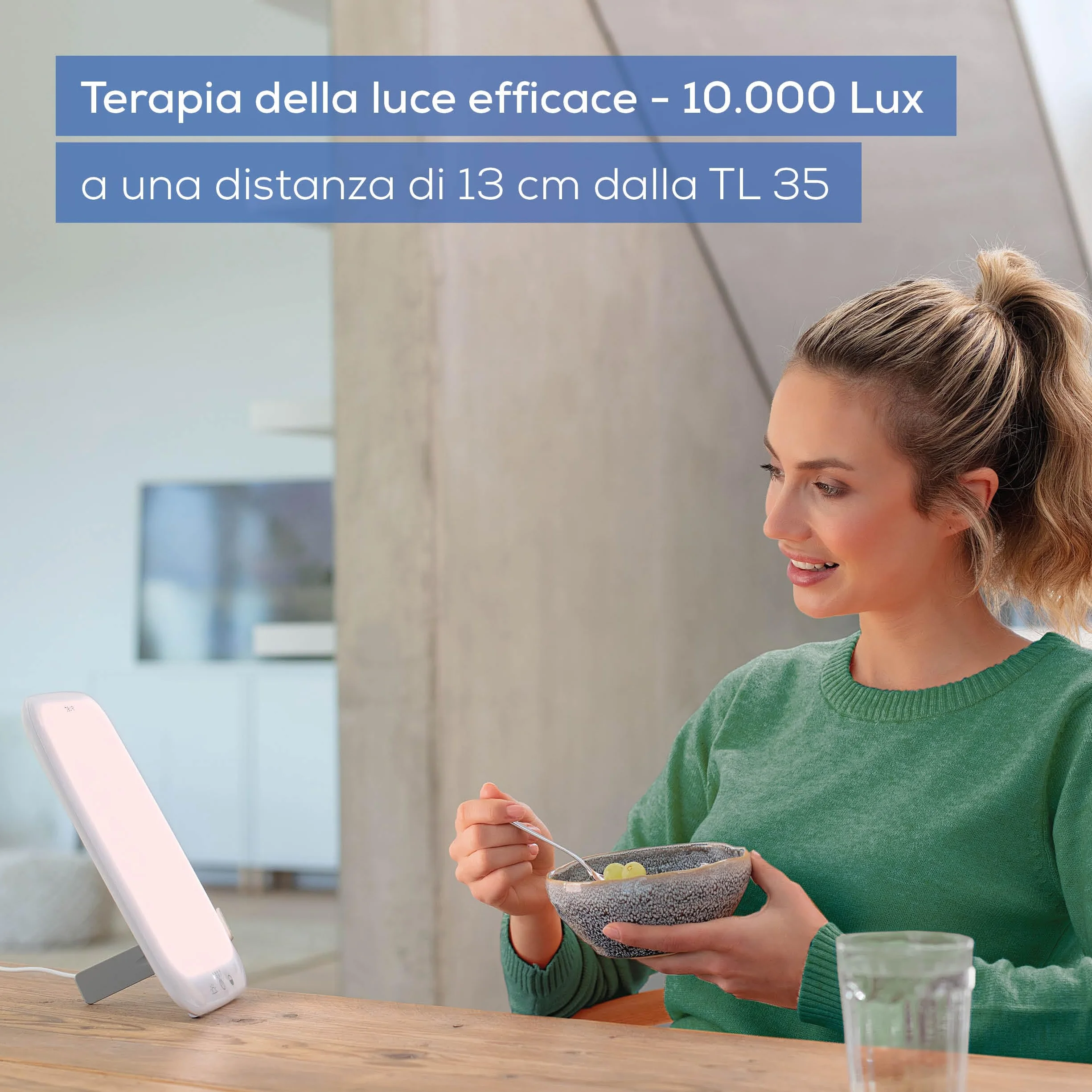 Beurer TL 35 Lampada SAD 10.000 Lux luce diurna 3 temperature colore base rimovibile bianco