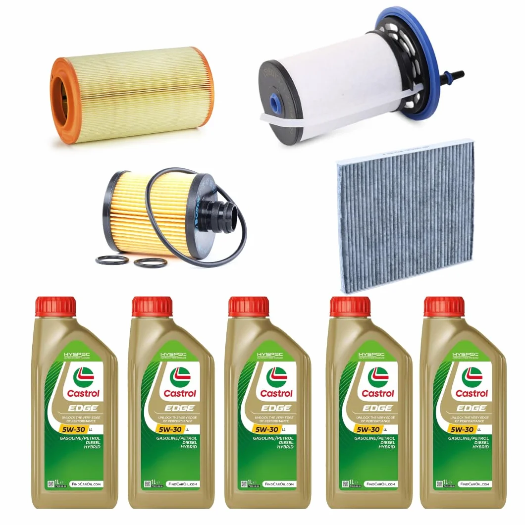 KIT TAGLIANDO COMPLETO FILTRI + OLIO CASTROL 5W30 COMPATIBILE CON GIULIETTA 1.6 MJT JTD
