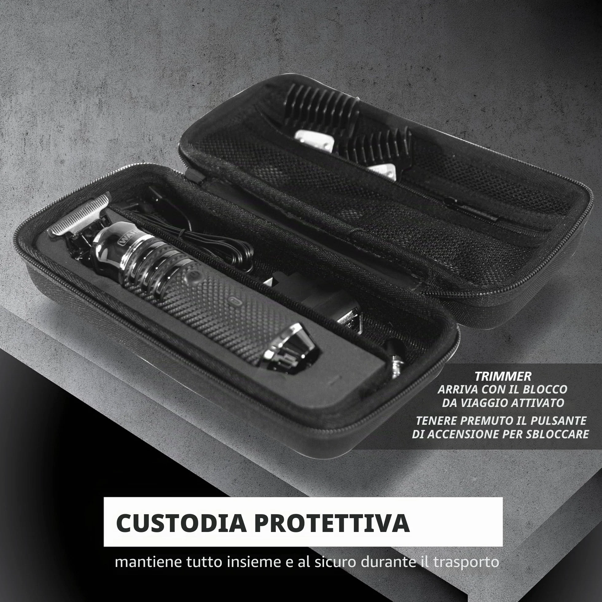 Wahl Pro Series Trimmer lama a taglio ravvicinato ioni di litio regolabarba lavabile kit testine intercambiabili a batteria