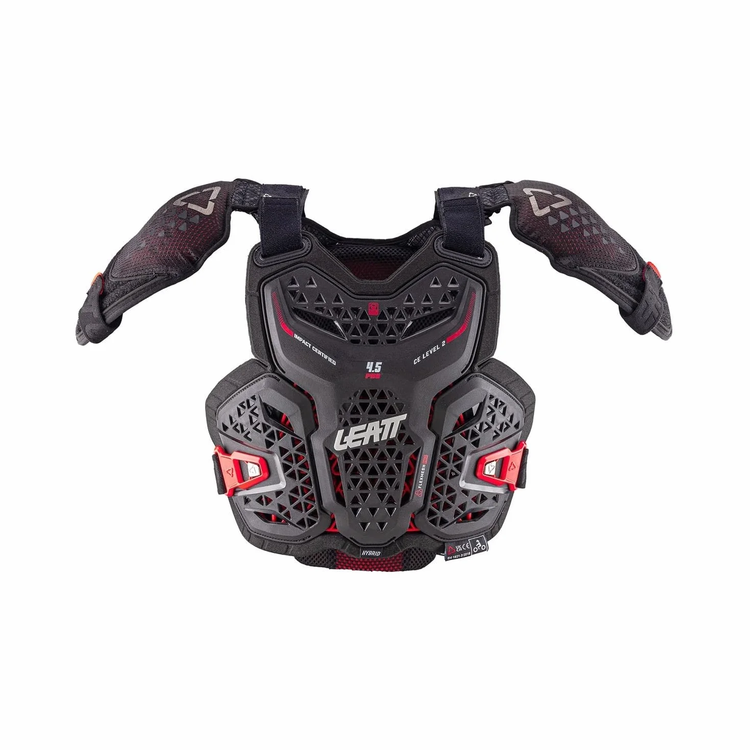 LEATT Pettorina 4.5 Hybrid Pro Junior #S/M 134-146cm Nero