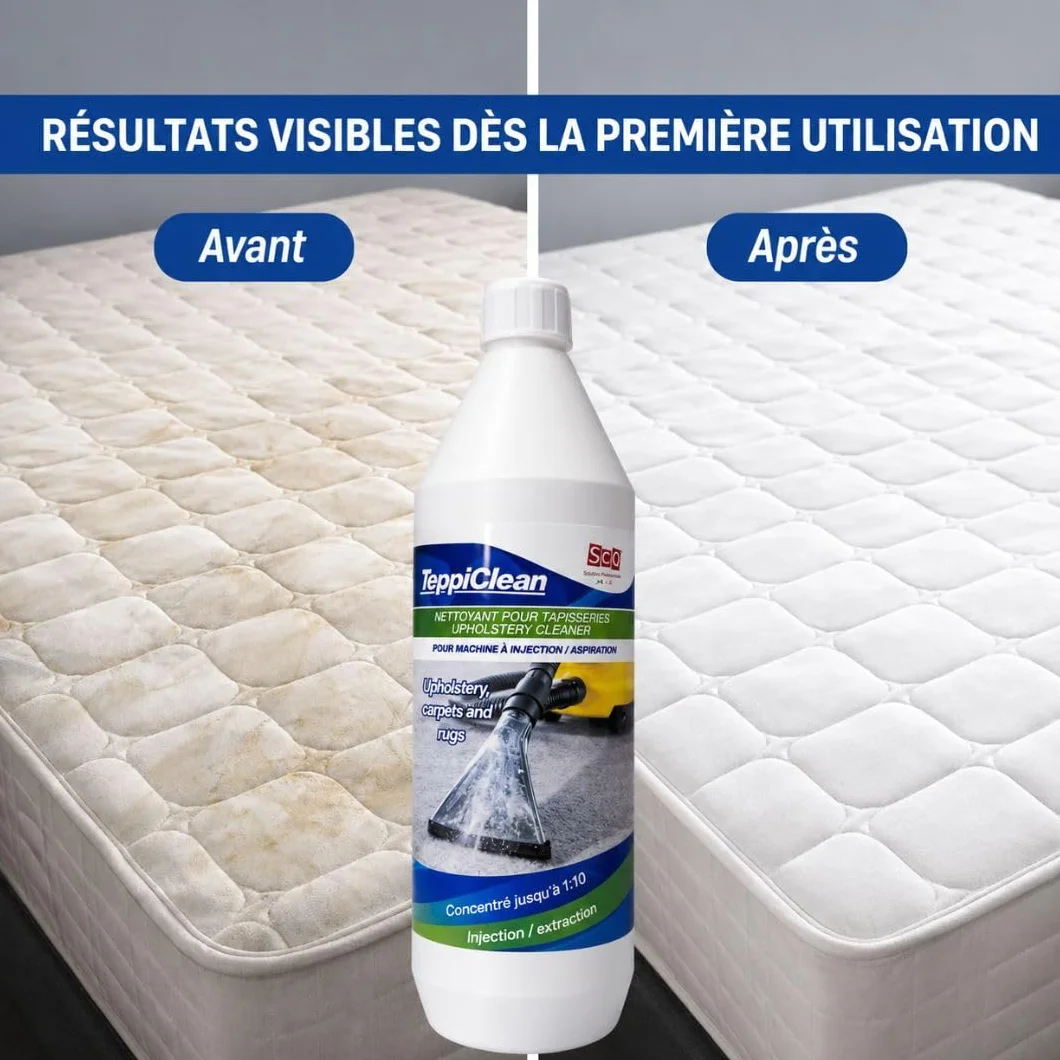 Detergente Tappezzeria Concentrato Professionale per Macchine a Iniezione-Estrattore e Aspiratori Liquidi, Rimuove Macchie e Odori, per Divani Auto Tappeti Materassi