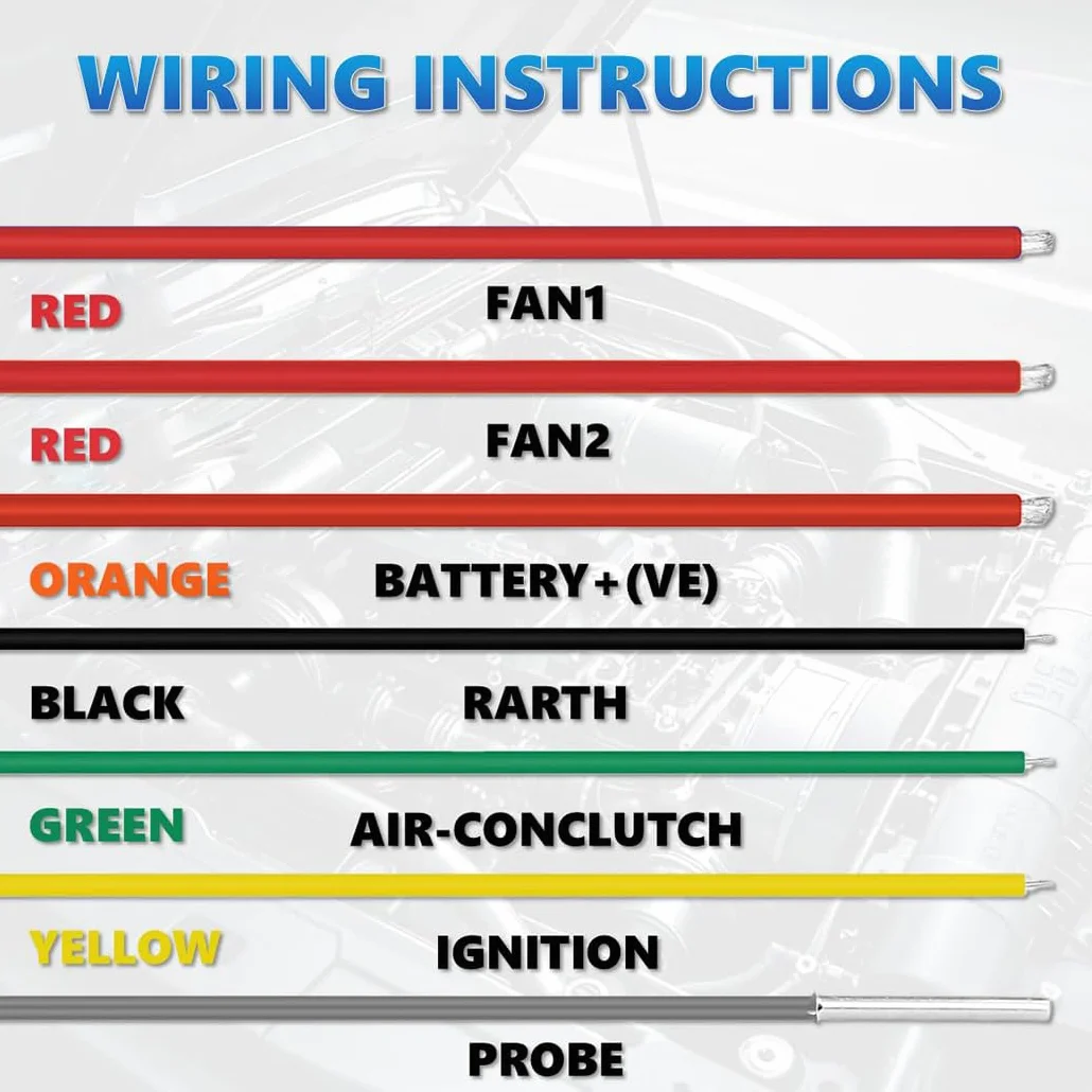 Przełącznik cyfrowy wentylatora chłodnicy 12V 24V z regulacją temperatury 40-110°C LED podwójny przekaźnik termiczny