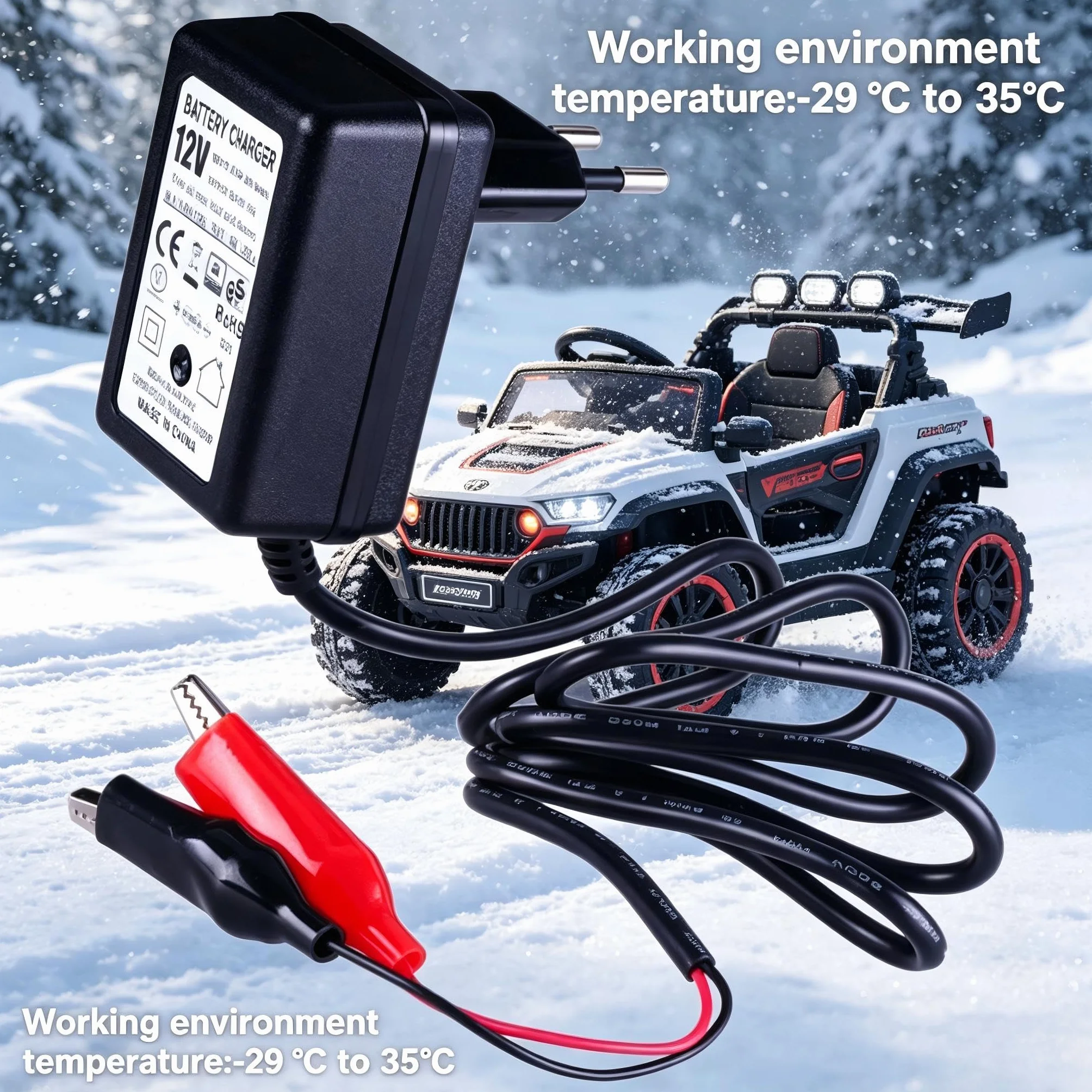 Caricabatteria Auto 12V 1500mA Multi Protezioni Caricatore Intelligente Automatico per Batteria al Piombo Acido