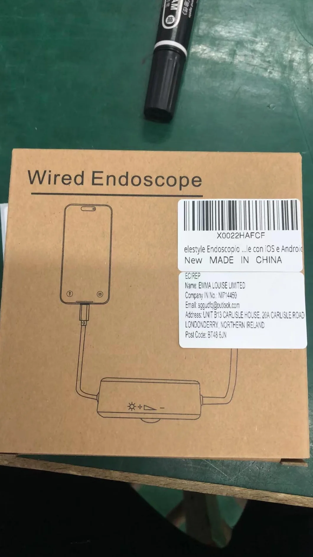 Endoscopio per Smartphone 1920P HD IP68 Impermeabile 8 LED Cavo Semirigido 5M Compatibile iOS Android