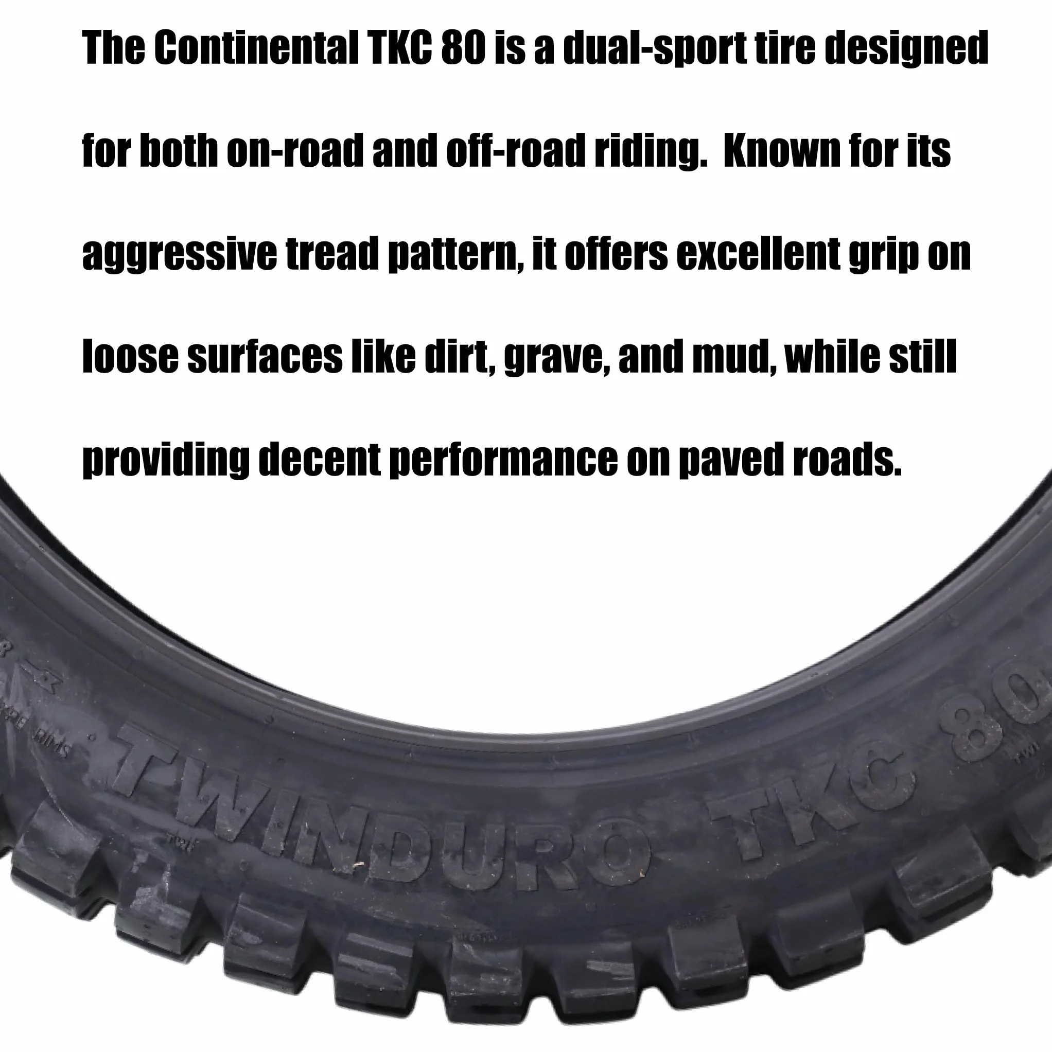 Continental TKC 80 Twinduro M+S - Pneumatico da moto durevole fuoristrada e da strada per viaggi avventura
