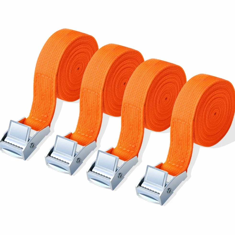 4 Pezzi 150 kg 6 M Cinghie di Tensione con Cricchetto 20 mm per Trasporto Merce