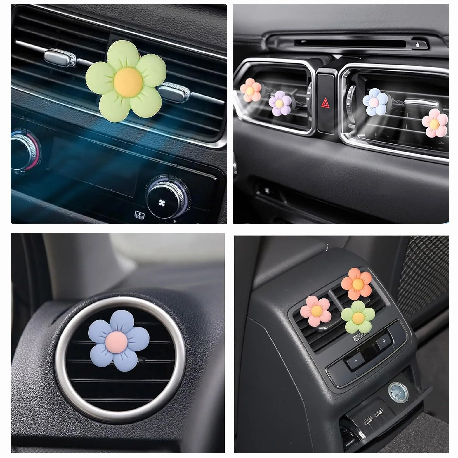 Car Aromaterapia Diffusore 6 Pezzi,deodorante per auto,profumatori auto,profumatore macchina,accessori auto donna,profumi auto,Ciondolo per Interni d'Auto