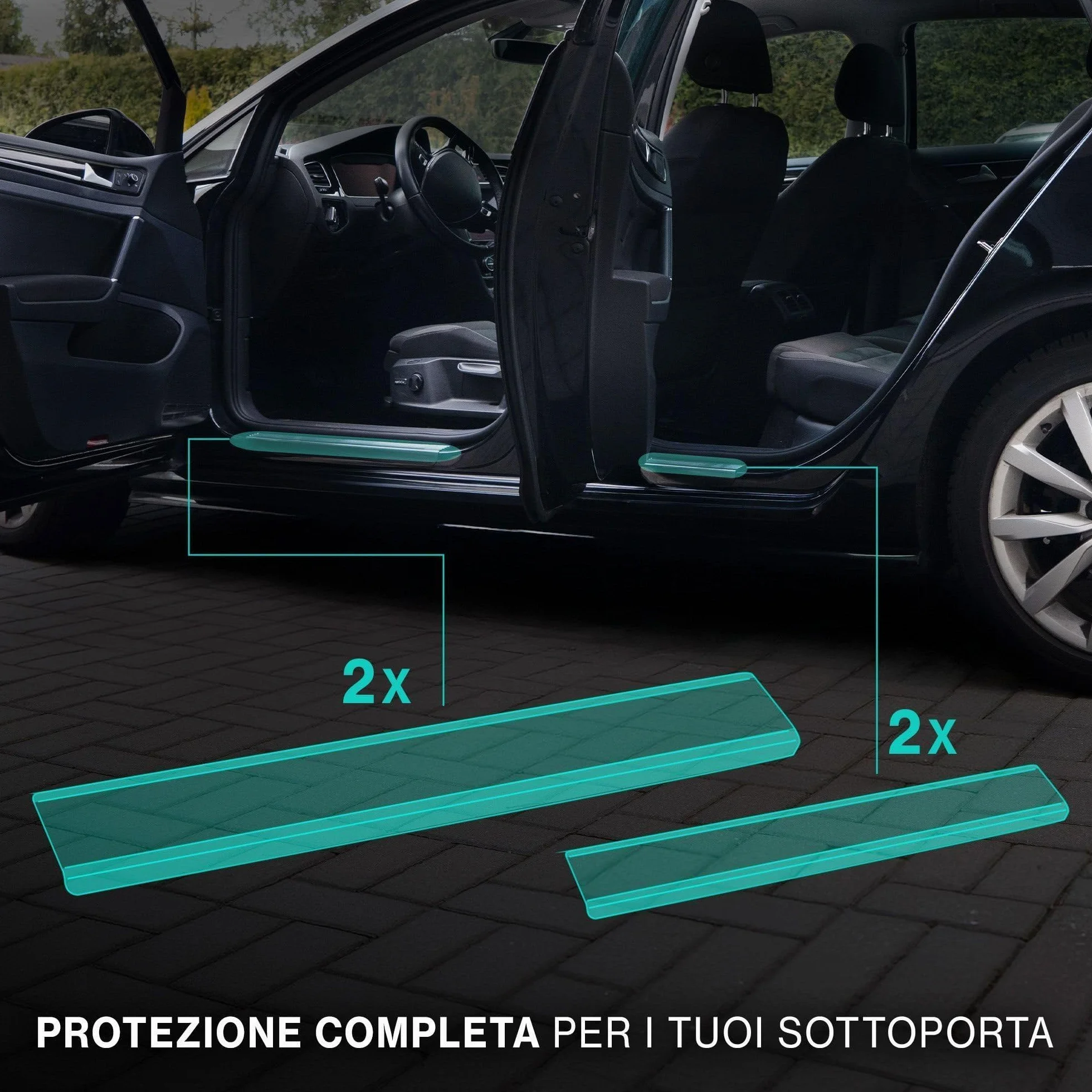 CHROMEMASTER | Battitacco in Acciaio Inox Compatibile con Mazda CX-5 II 2017-2024 | Acciaio inossidabile; Protezione Soglia Porta - Accessorio Auto Adesivo - Set da 4 pz pezzi