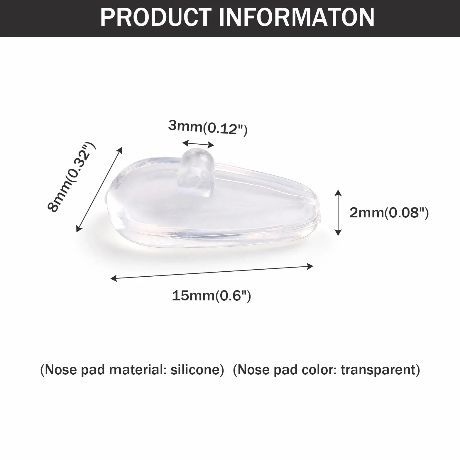 Naselli per Occhiali Silicone 10 Paia con Viti Pinzette Panno per Pulizia