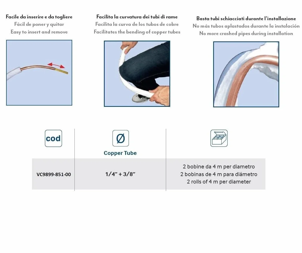Kit Curvatubi Piegatubi Tubi Rame Condizionamento Sonde 1/4-3/8 ROSSO VERDE