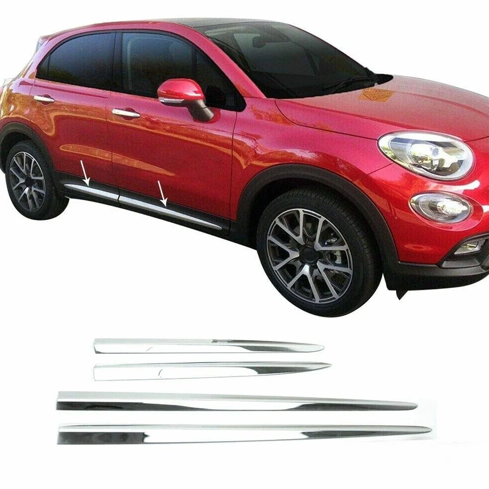 Set coperture cromate portiera laterale per 500X 4 porte dal 2014