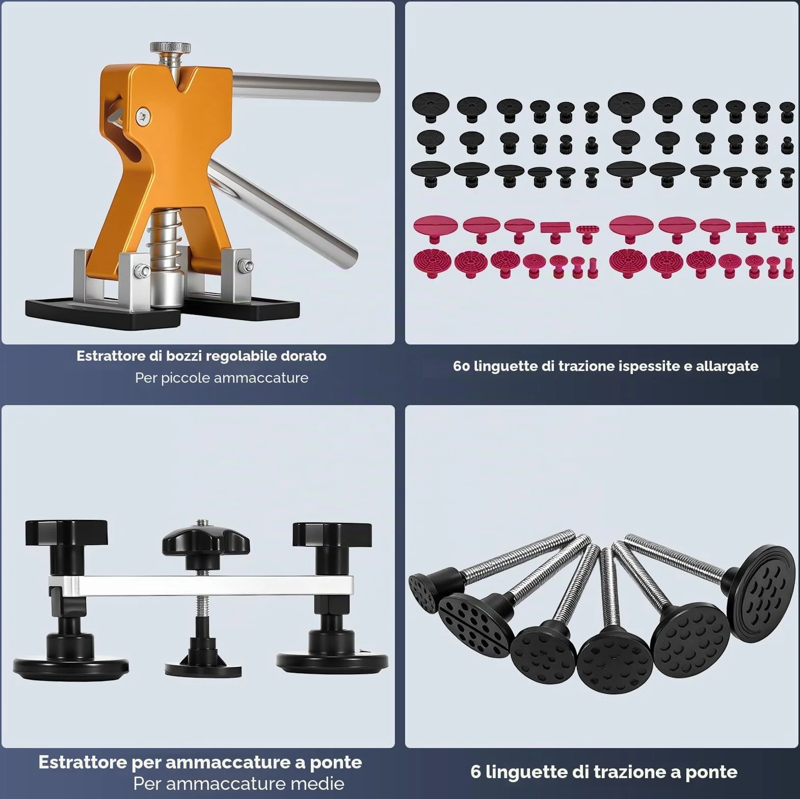 Kit Levabolli Carrozzeria Auto 120 Pezzi con Ventosa, Estrattore, Martello e Accessori