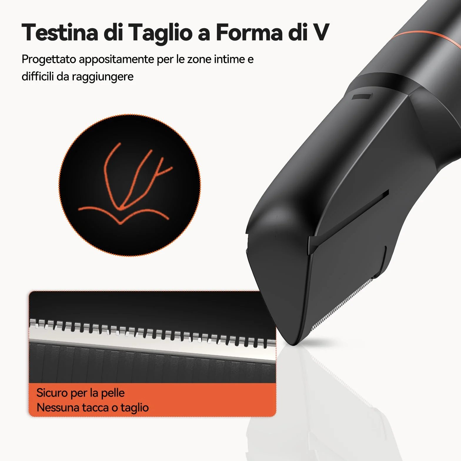 MAXGROOM 4 in 1 Rasoio Elettrico Corpo Uomo IPX6 Uso Umido e Secco Depilatore Ricarica USB C Nero
