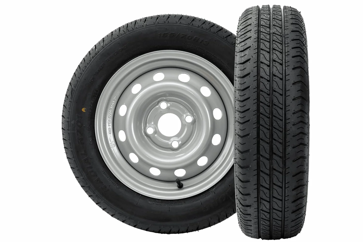 UNITRAILER Set di ruote per rimorchio 155/70 R13 LINGLONG con cerchi in acciaio