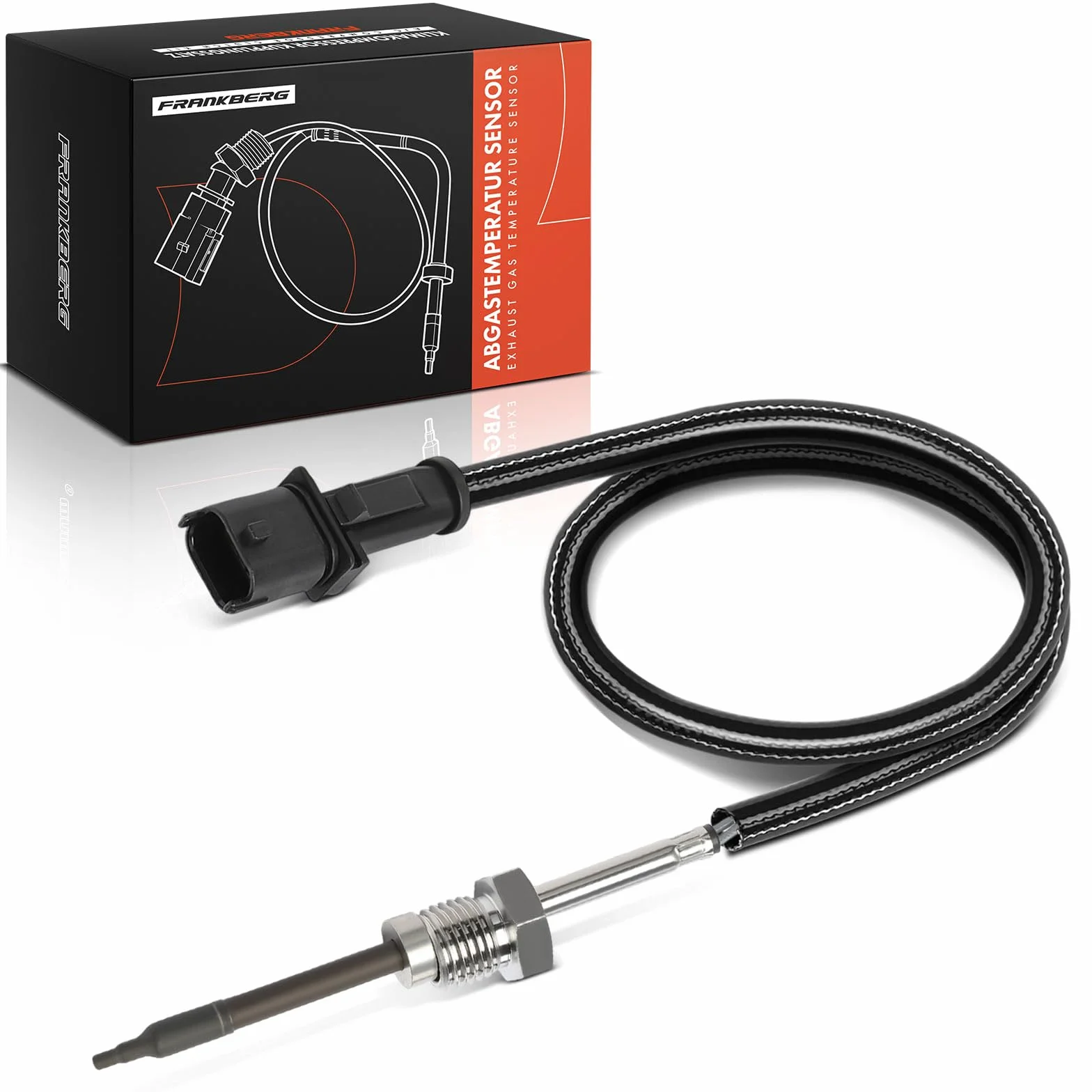 Frankberg Sensore temperatura gas di scarico Sensore gas di scarico 2-Poli Compatibile con Cherokee Van KL 2.2L 2015-2018 Cherokee KL 2.2L 2015-2025 Replace# 68228514AB,68228514AC