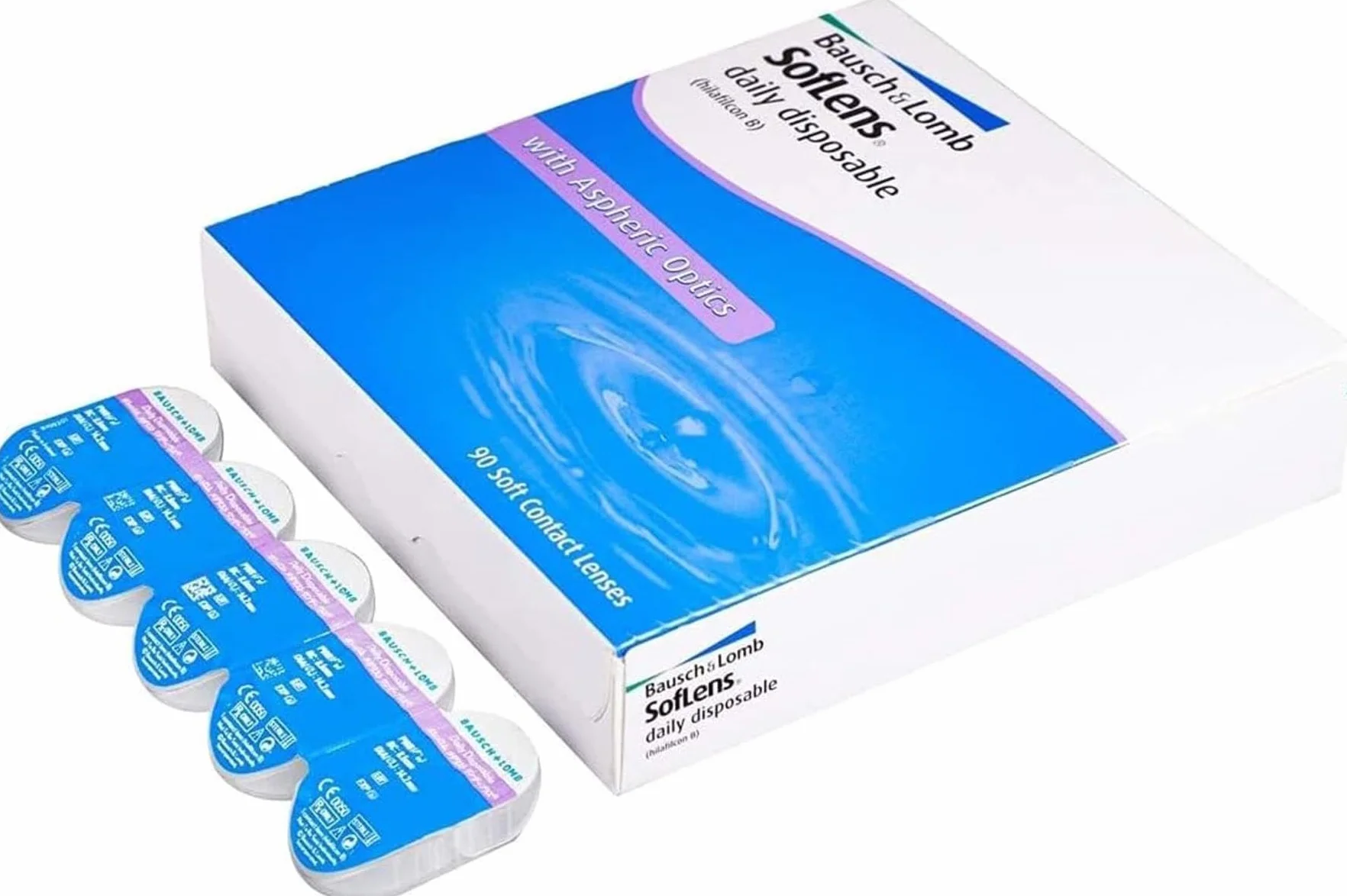 SofLens Daily Disposable Lenti a Contatto Giornaliere Correttive, 90 Lenti, BC 8.6 mm, DIA 14.2 mm, -3.0 Diopt