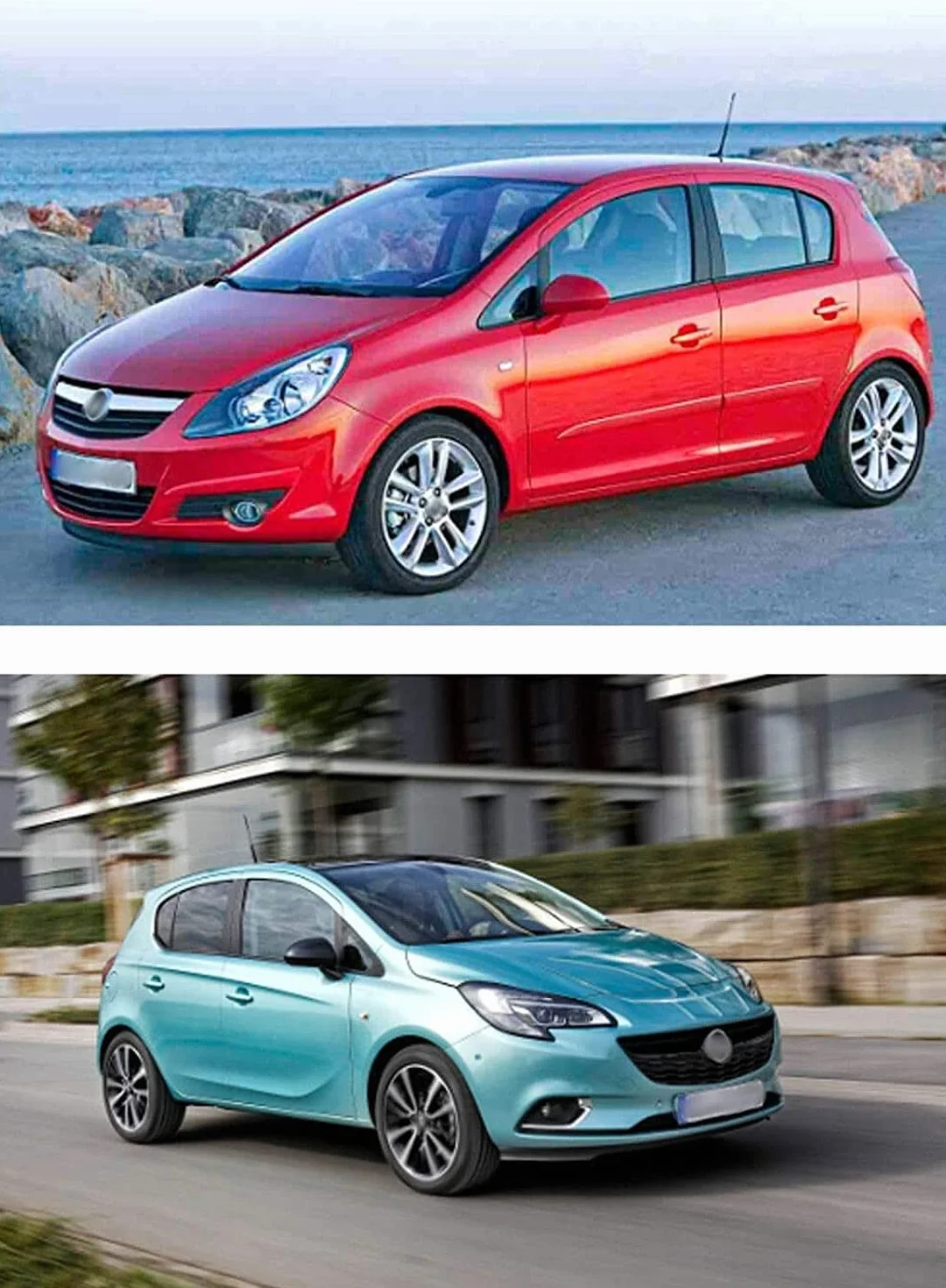 Tappetini per Opel Corsa D 2006-2014 e Corsa E dal 2014 al 2019 su Misura, Antiscivolo, battitacco in gomma rinforzato, bottoni di fissaggio