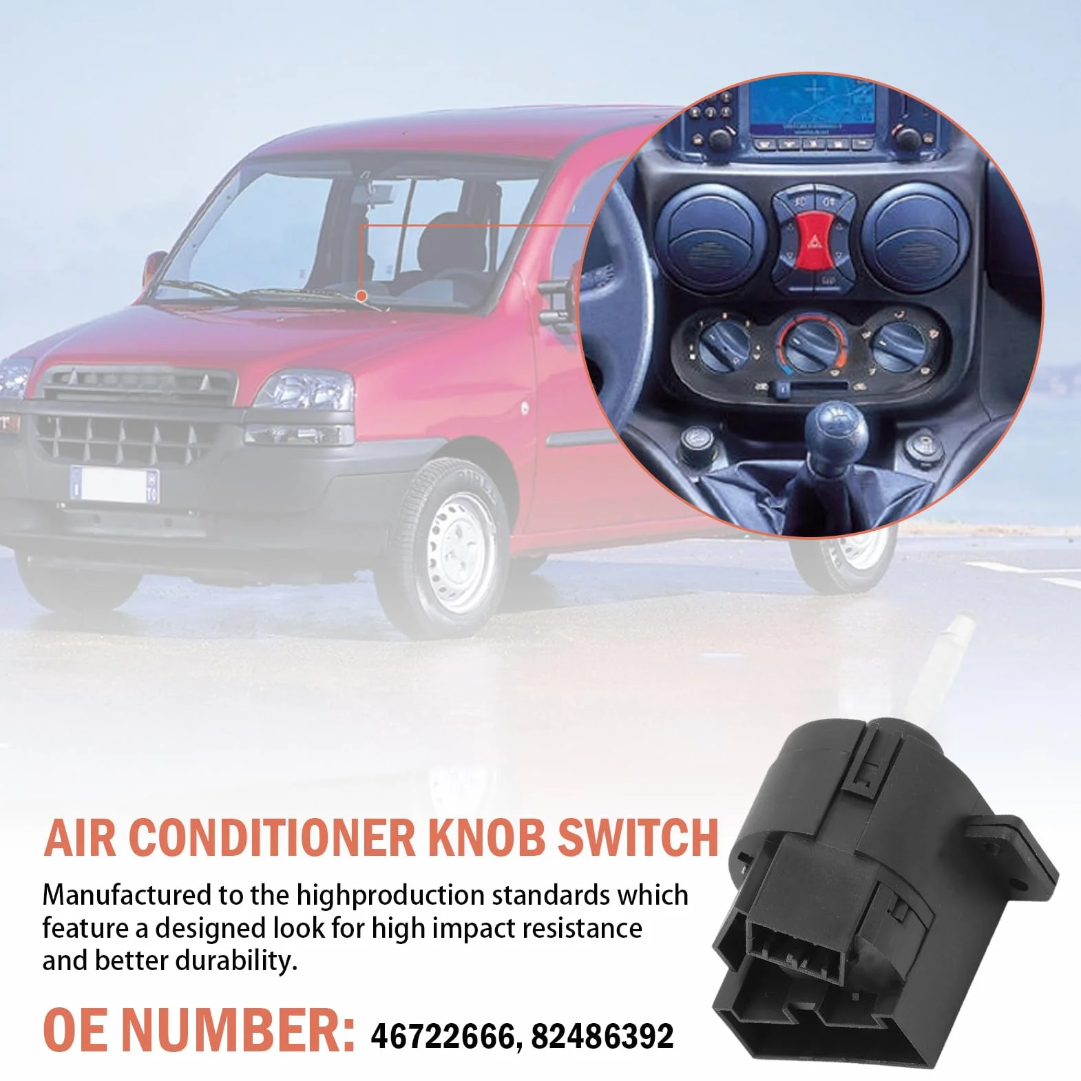Interruttore Pulsante Condizionata Compatibile Dobo Dolo MPV Wagon Dblo 46722666