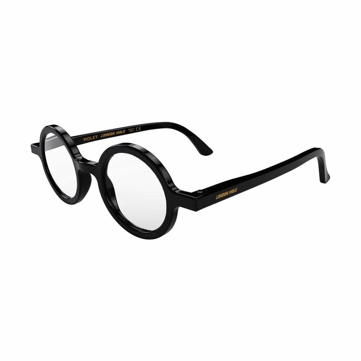 LONDON MOLE® Moley Okulary do Czytania Okrągłe Unisex z Zawiasami Sprężynowymi