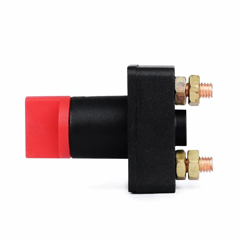 Greluma 1 pezzo Isolatore rotante di disconnessione della batteria, interruttore di interruzione dell'alimentazione da 12-24 V per auto, barca, furgone, camion, camper, roulotte