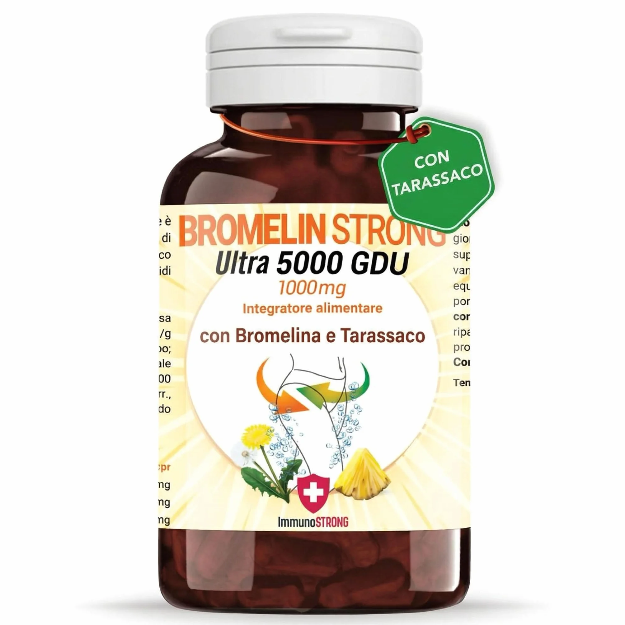 Bromelina Forte 5000 Gdu Purissima Alta Concentrazione Con Tarassaco 120 Compresse ImmunoSTRONG