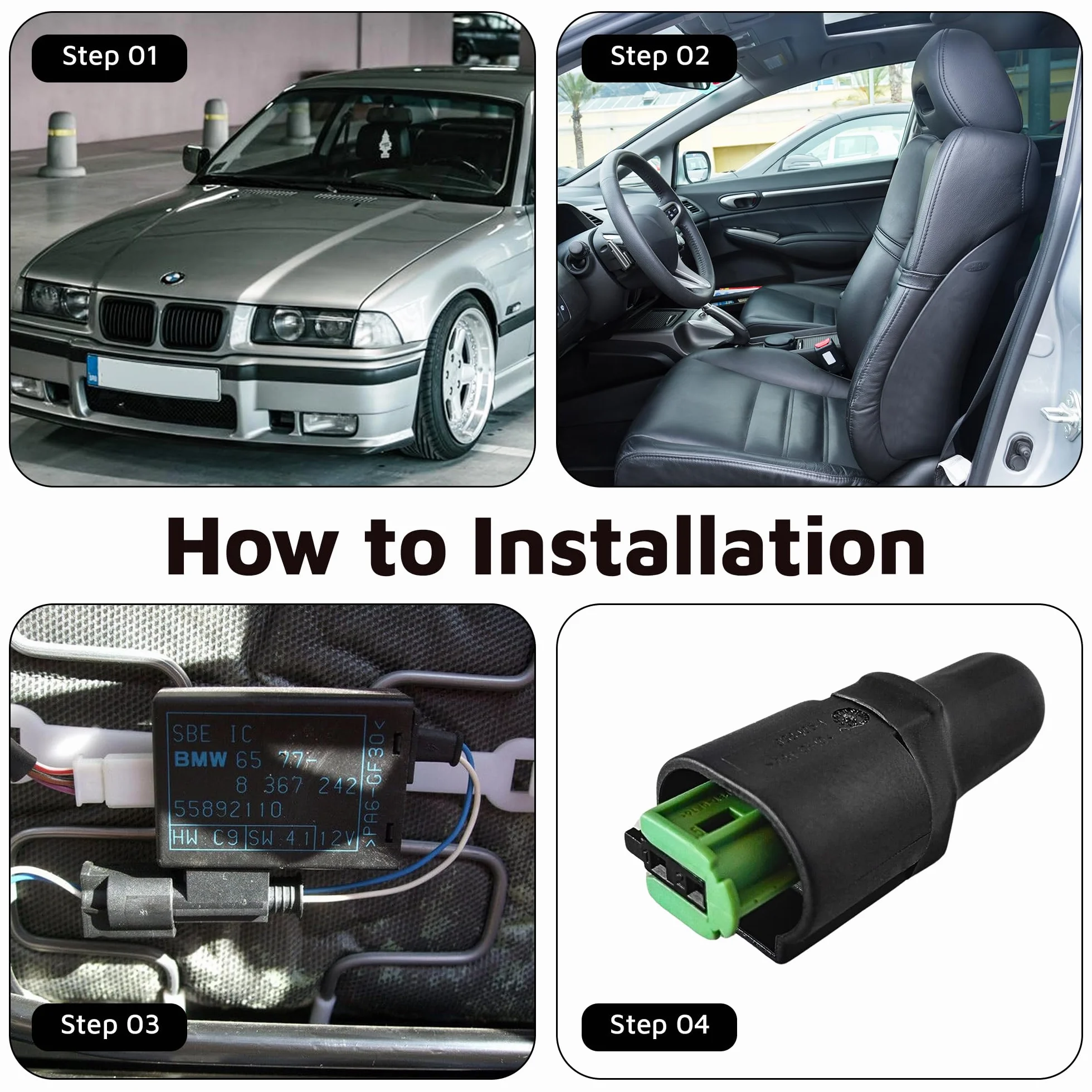 Twowinds Emulatore Sensore di Occupazione Compatibile BMW E34 E36 E46 E39 E38 E53 E60 E63 E64 E65 E61 E66 E67 Sedile Destro Passeggero