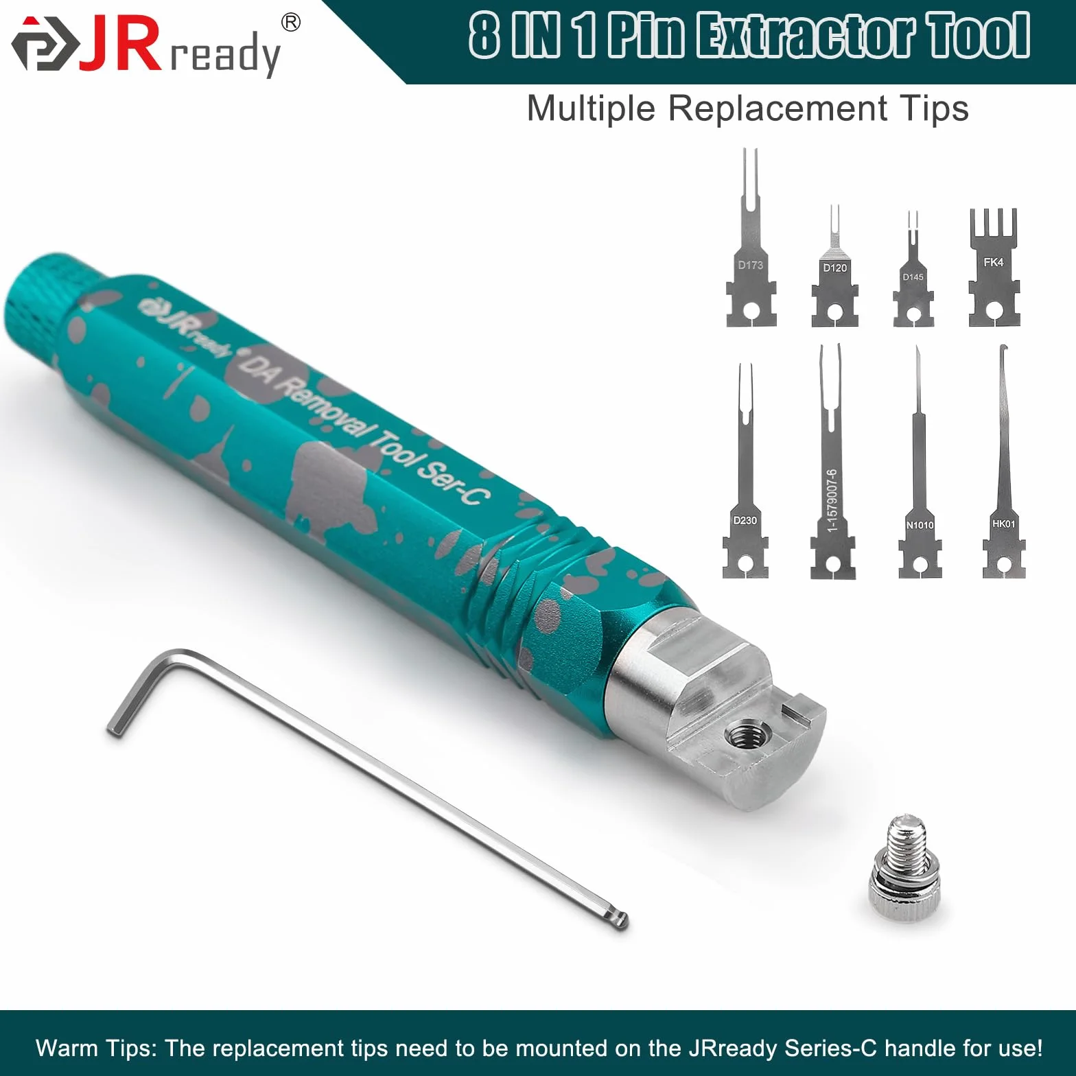 JRready ST5255-08 Strumento di Sblocco Automotive Connector Kit 8 Pezzi Terminal Removal Tool
