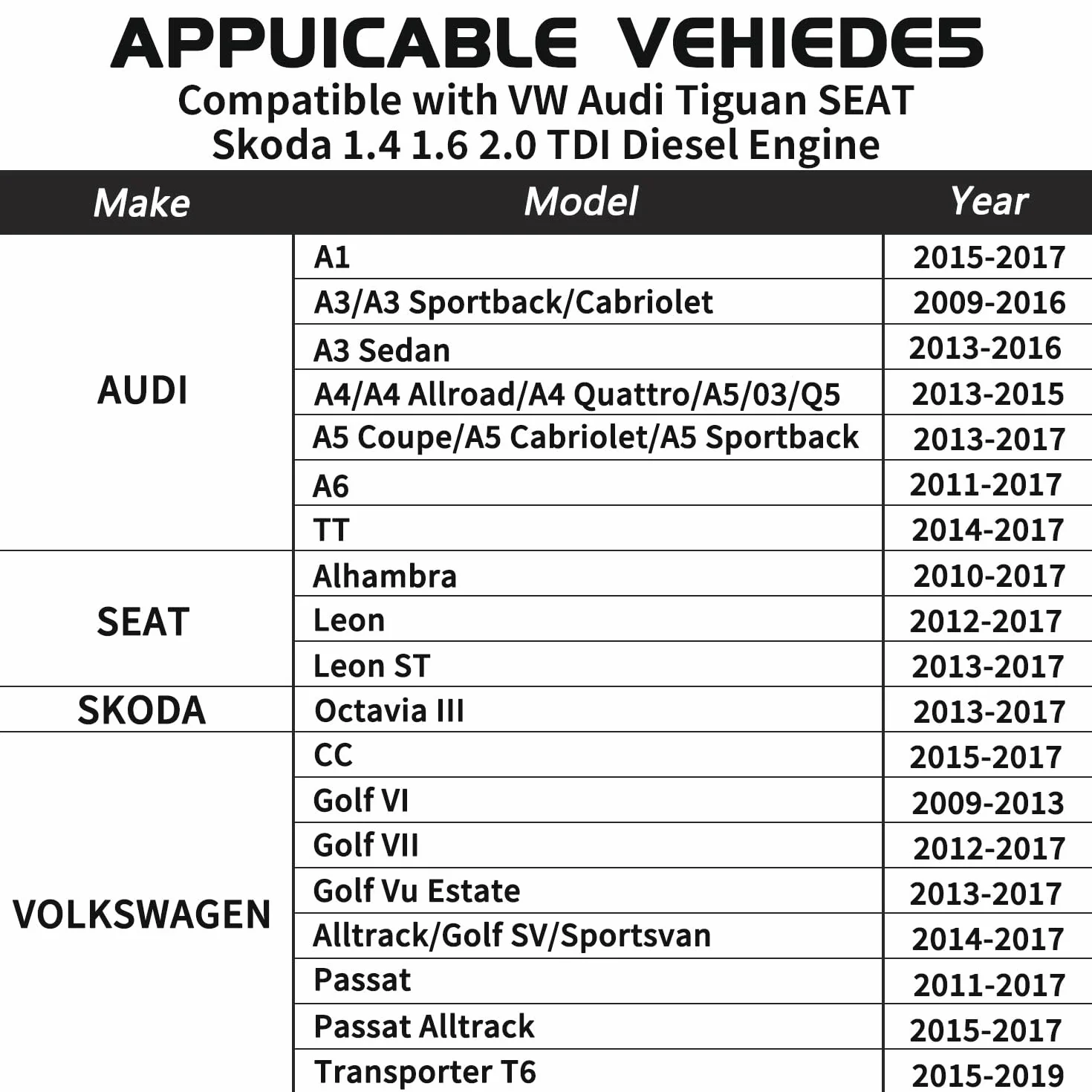 DPTOOL Attrezzo di Regolazione del Motore, Strumento Cinghia dentata Albero a camme per VW Audi Seat Skoda 1.4 1.6 2.0 TDI Common Rail Diesel Motore sostituire T10265 T10060A 3359 T10051 T10490 T10264