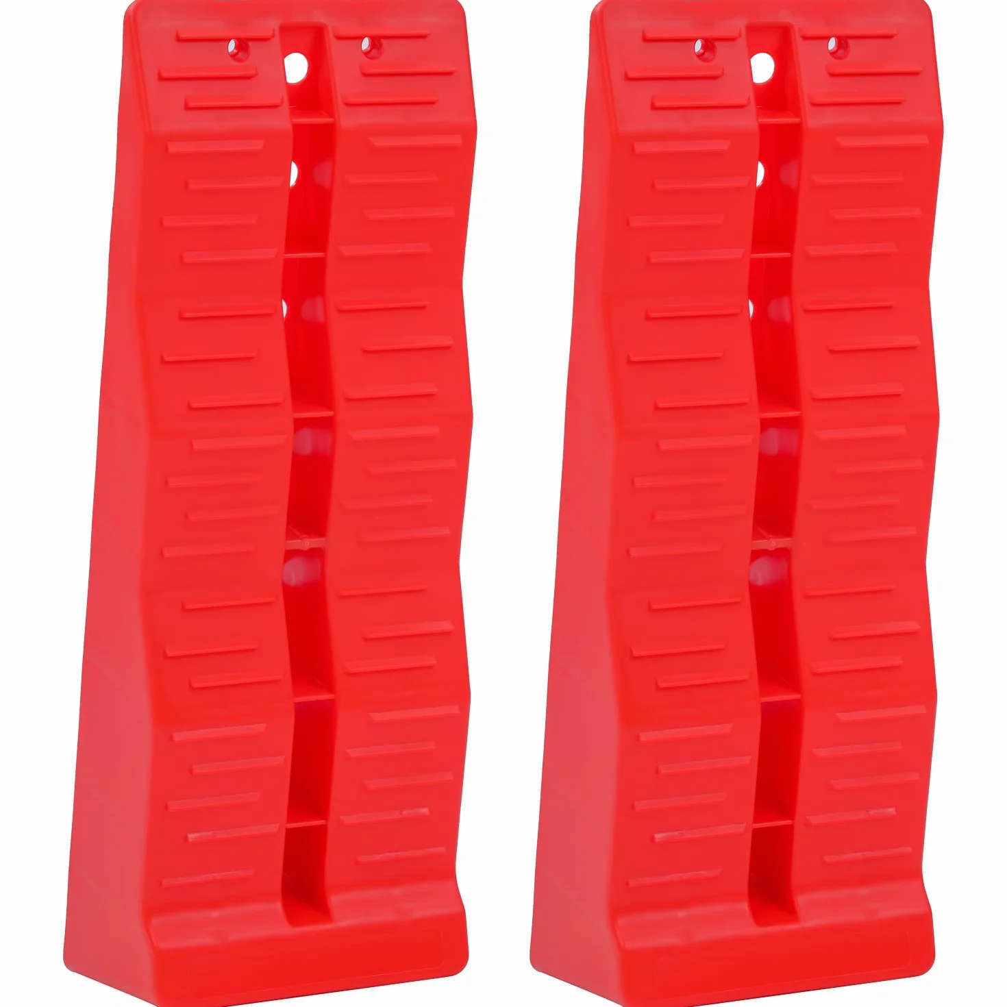 KATSU Rampe di Livellamento per Roulotte 2 Pezzi Capacità 5 Ton 3 Livelli Cunei Livellamento Camper da Campeggio in Plastica per Impieghi Gravosi per Garage Officina Auto