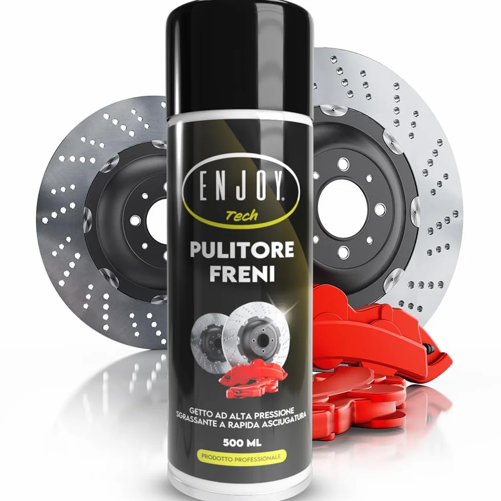 Pulitore Freni Spray 500ml Professionale – Sgrassante Rapido per Auto, Moto e Bici – Rimuove Grasso, Olio e Ferodo Senza Residui – Sicuro su Plastiche e Gomma con Valvola 360°
