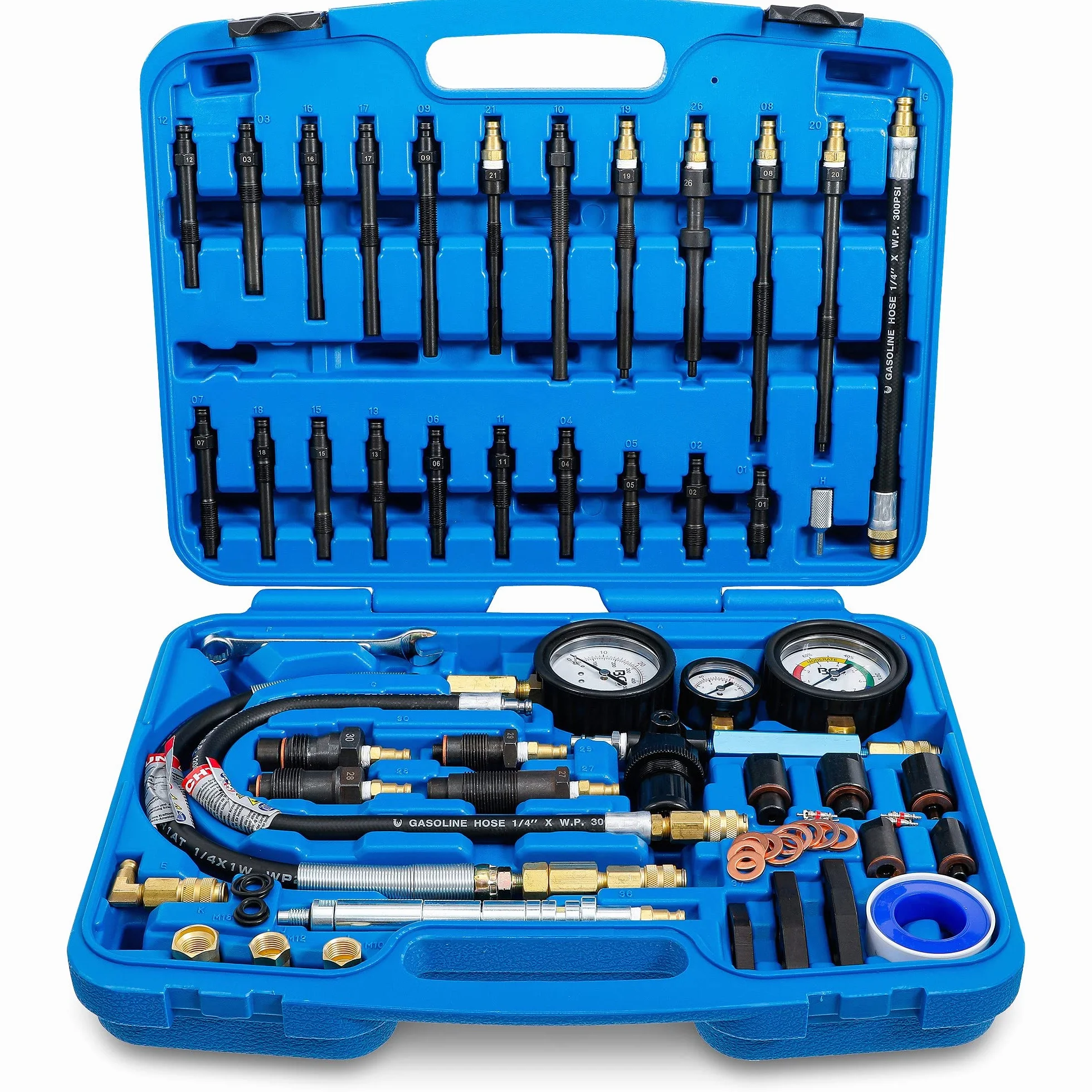 BGS 8401 | Set per test perdita compressione/ pressione mot.diesel/benz.