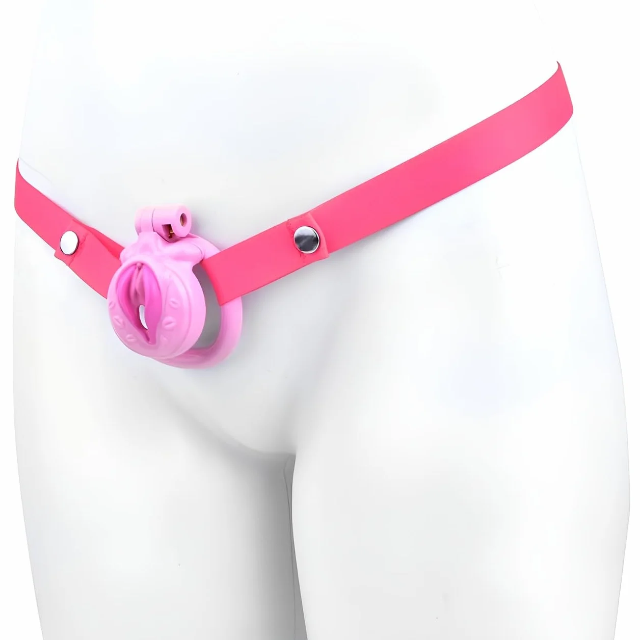 Sissy Chastity Cage Uomo Gabbia Pene Cintura Di Castità Maschile Cock Cage Erotitici Sexy Per Coppie (Pink)