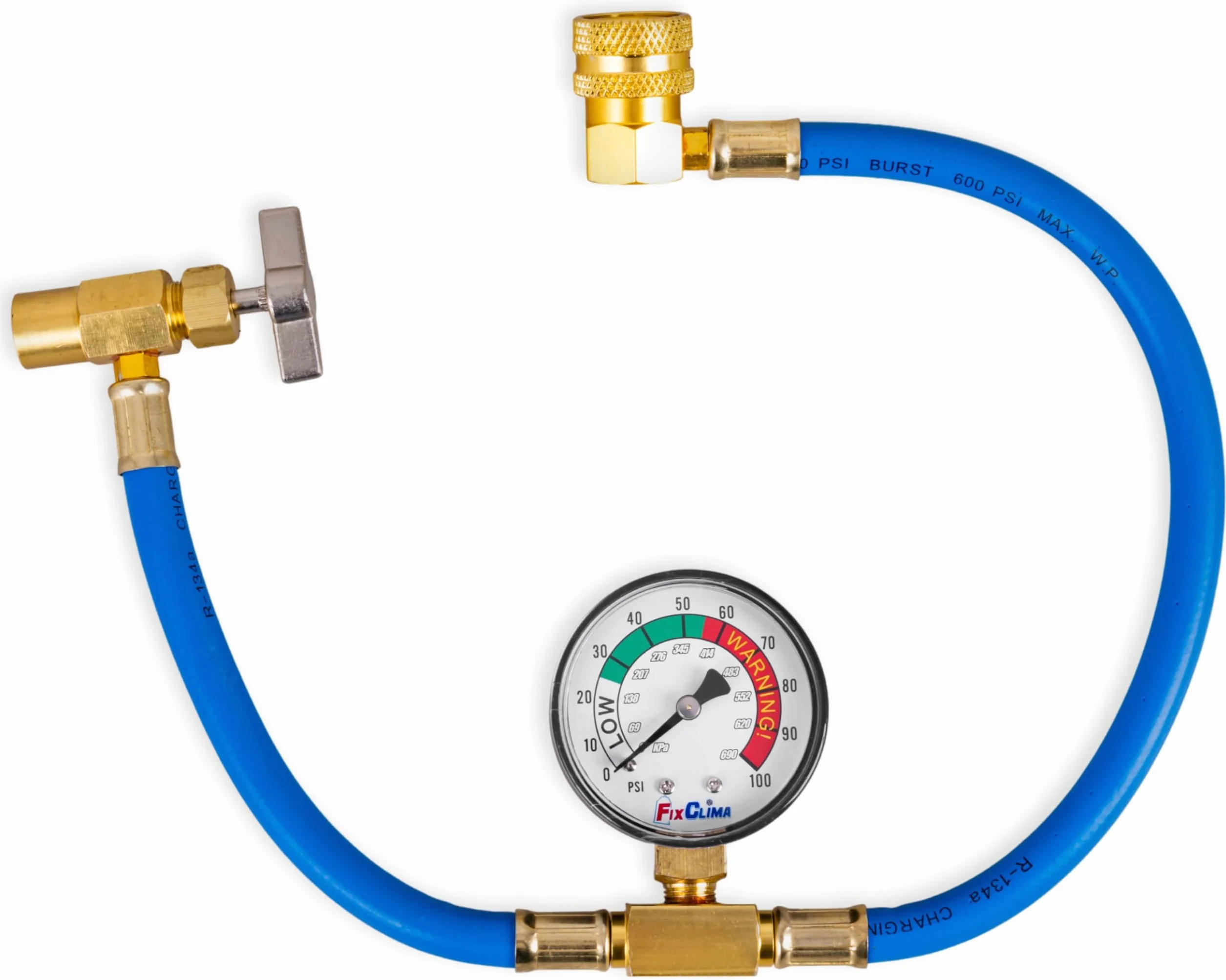 FixClima Kit di Ricarica Climatizzatore Auto R134a R12 2x Gas Refrigerante 170g Tubo Manometro Olio Sigillante Manutenzione