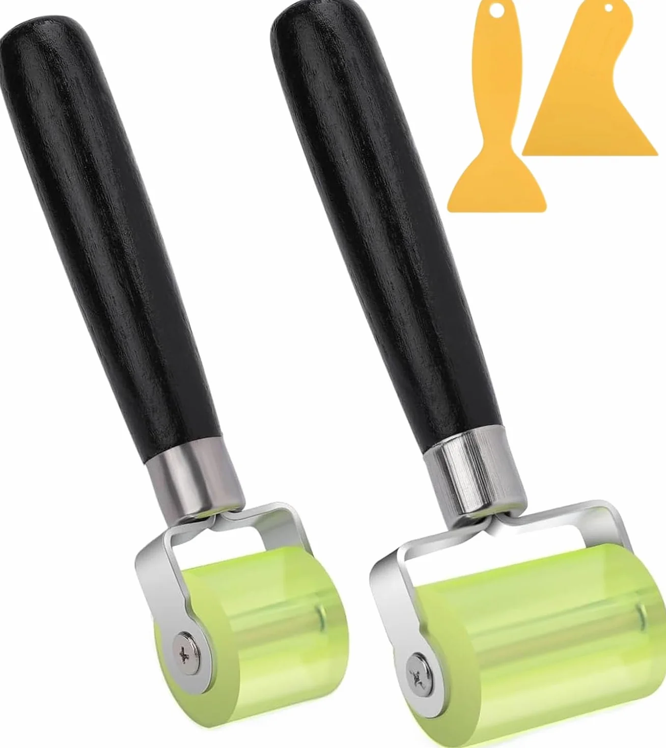 Manual Pressure Rollers, 2 Pieces Heat Resistant Silicone Roller, 30 mm & 50 mm Hand Roller for Edging and Welding PVC Tarpaulins