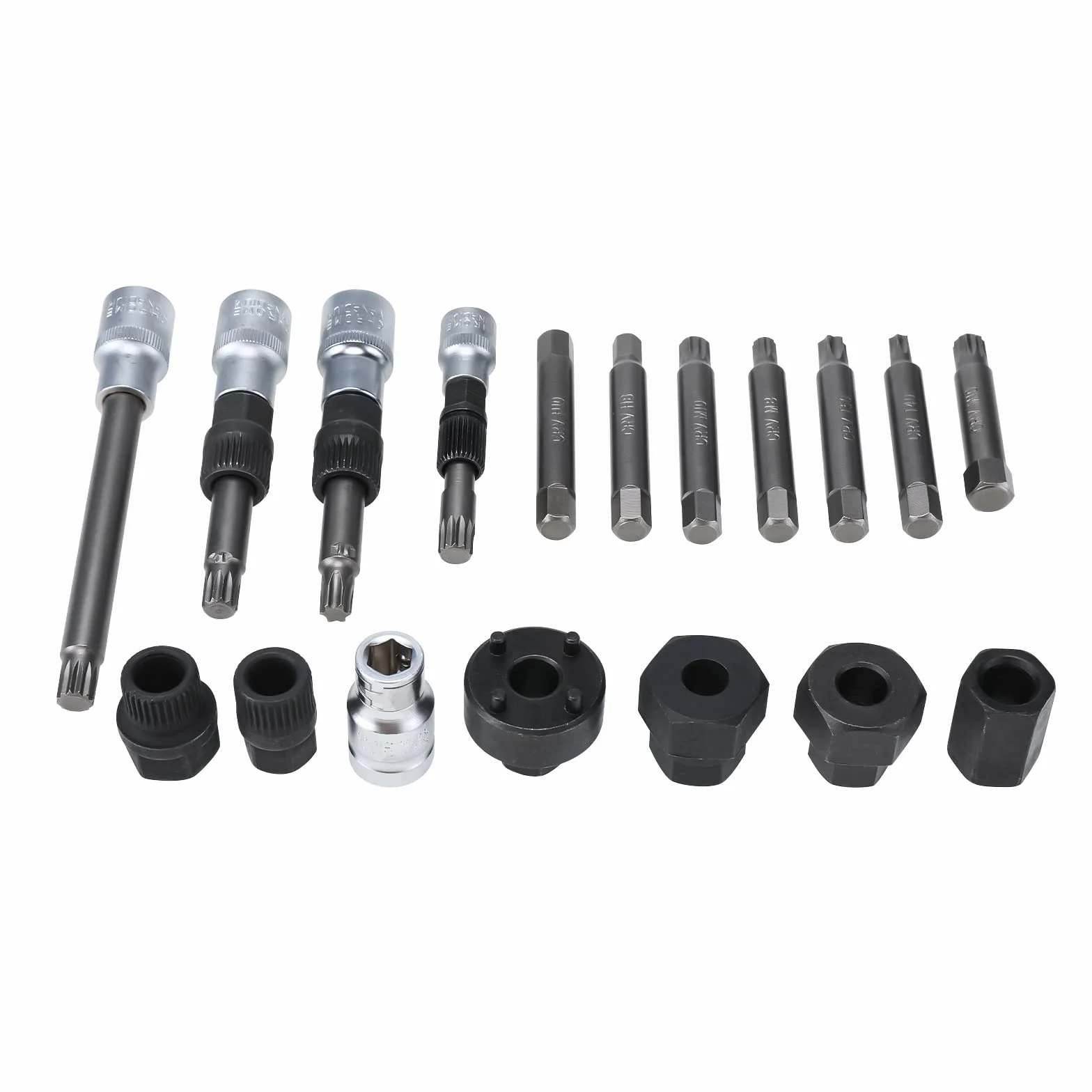 BOOMSTART 18pcs Strumenti per la rimozione della puleggia dell'alternatore automobilistico, Kit di Strumenti per la rimozione della Ruota Libera del generatore