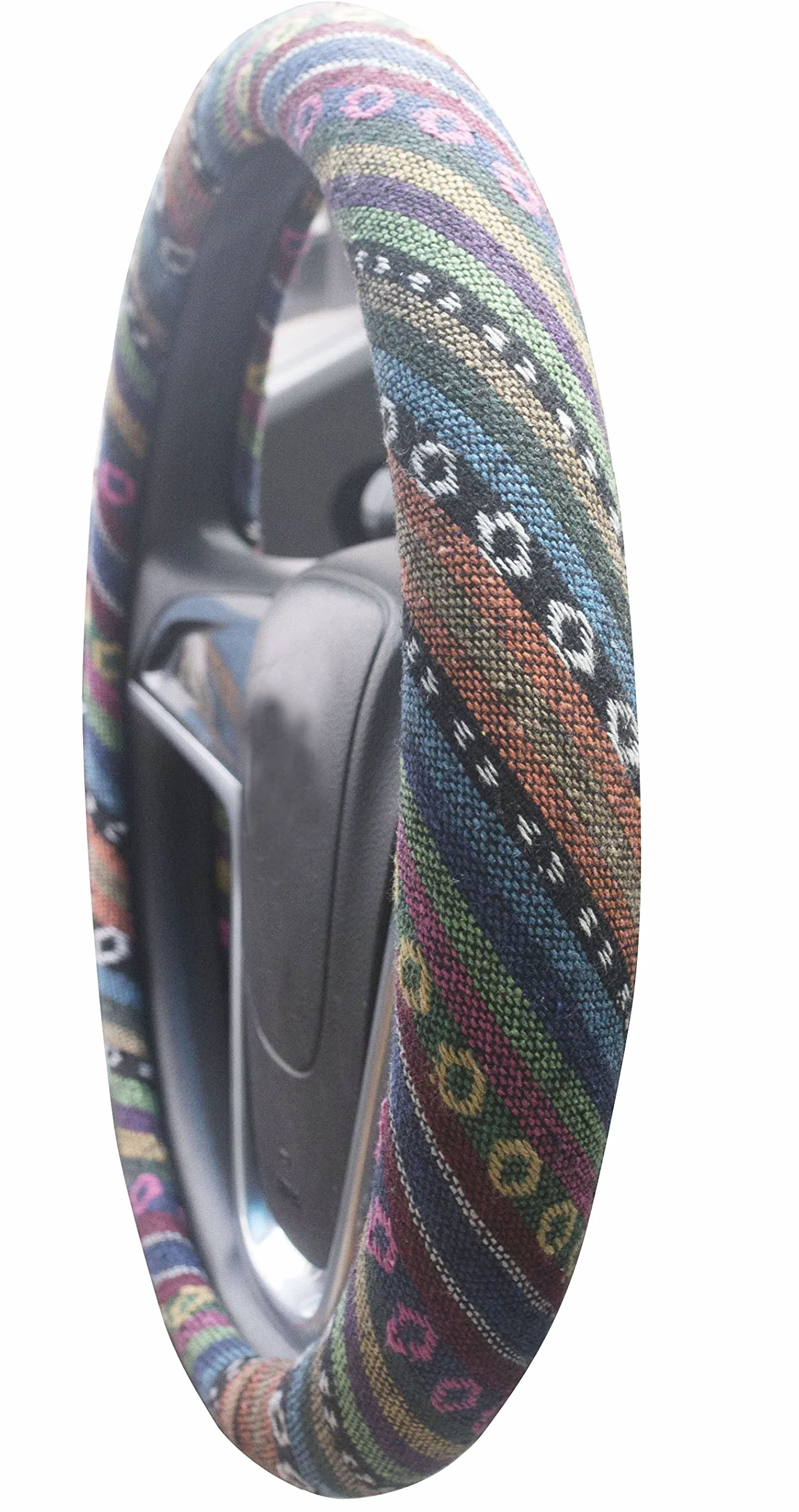 Mayco Bell 2017 Stile Etnico Grossolano Lino Panno Auto Coprivolanti Anti Scivolo e Assorbimento del Sudore Auto di Copertura Wrap (D)