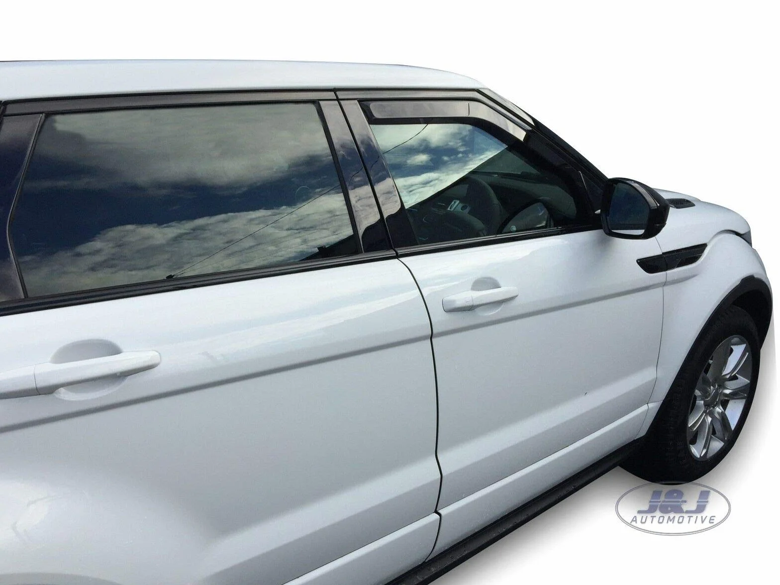 Deflettori d'Aria per Land Rover Range Evoque 2011-2018, Set da 2 Pezzi, Nero Fumé Oscurato