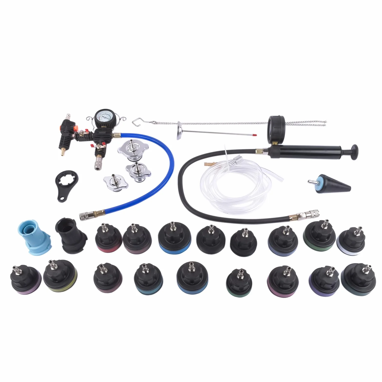 Radiatore Pressione Tester Kit 28 Pezzi per Auto Sistema di Raffreddamento