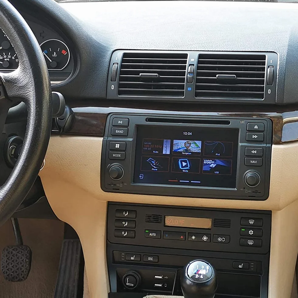 DYNAVIN Consolle Centrale Controllo Climatico Pulsanti Continui per BMW Serie 3 E46 Autoradio GPS DVN-E46HRSUSB