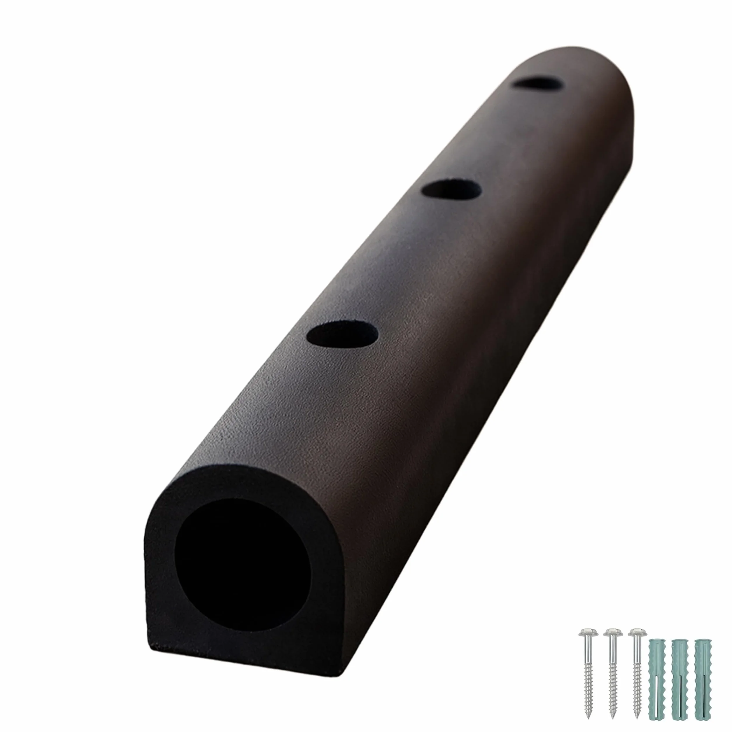 Paraurti pesante nero da parete in gomma ad alto impatto Berry 90 cm tipo D
