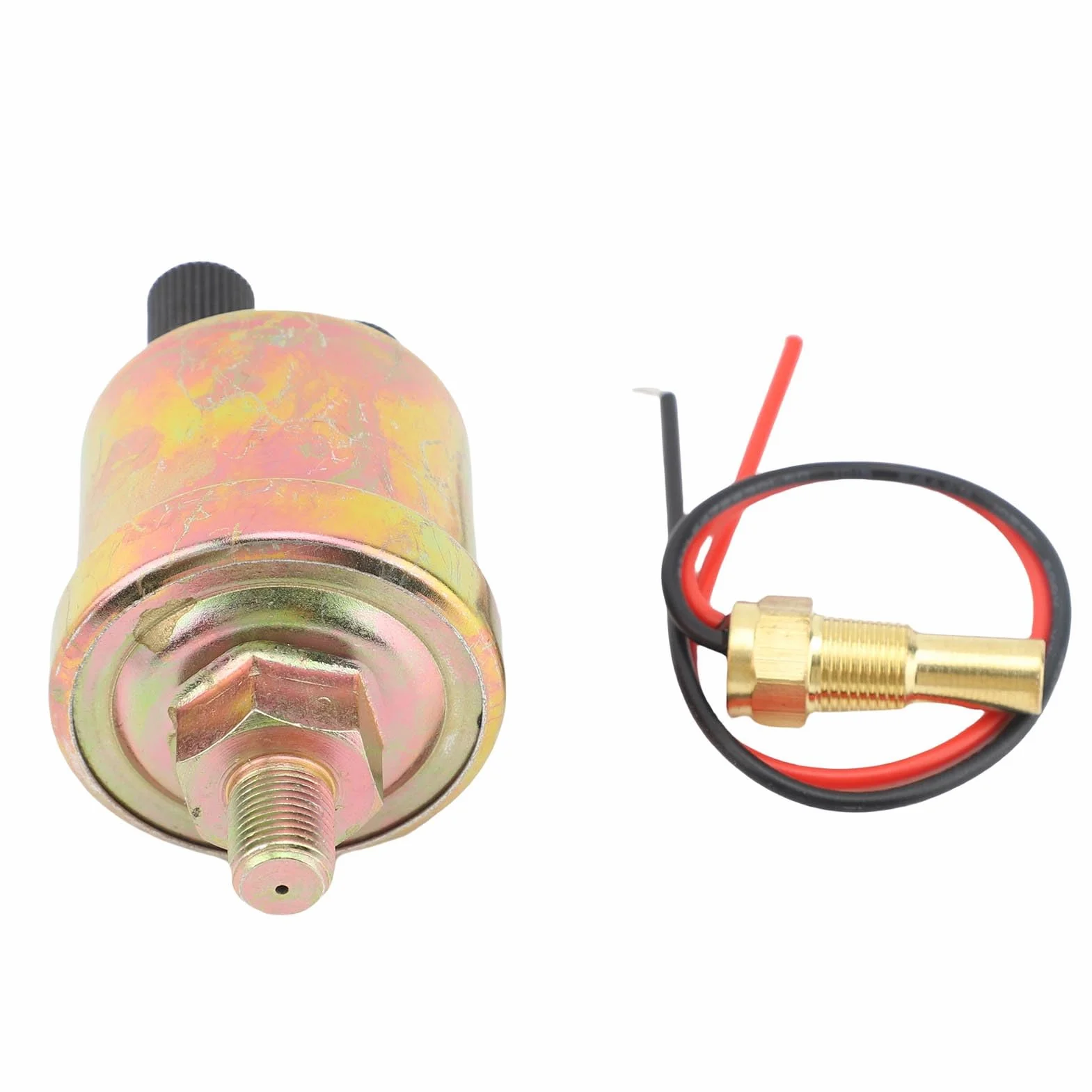 52 Mm 3 in 1 Set di Calibri Marini Auto, Manometro Temperatura Dell'acqua Liquido Raffreddamento Motore ° F + Misurazione Dell'olio Psi + Voltmetro, Kit (Quadrante nero Coperchio nero)