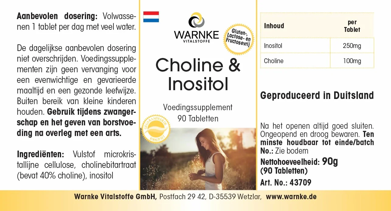 Warnke Vitalstoffe Compresse di colina con inositolo 90 Compresse