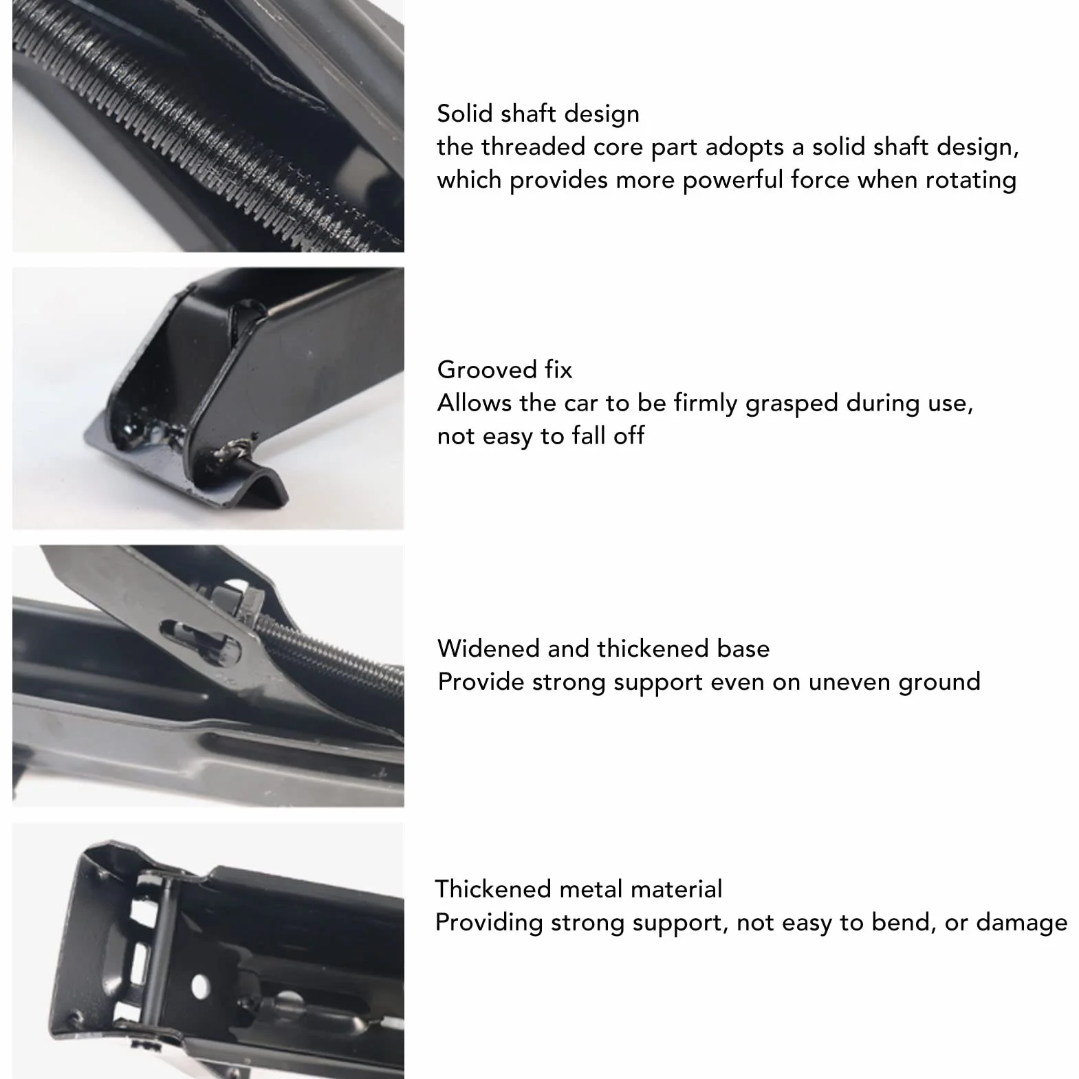 Akozon Manovella Jack Stabilizzatore 1,7 Ton per Sollevamento Pneumatici e Rimorchi