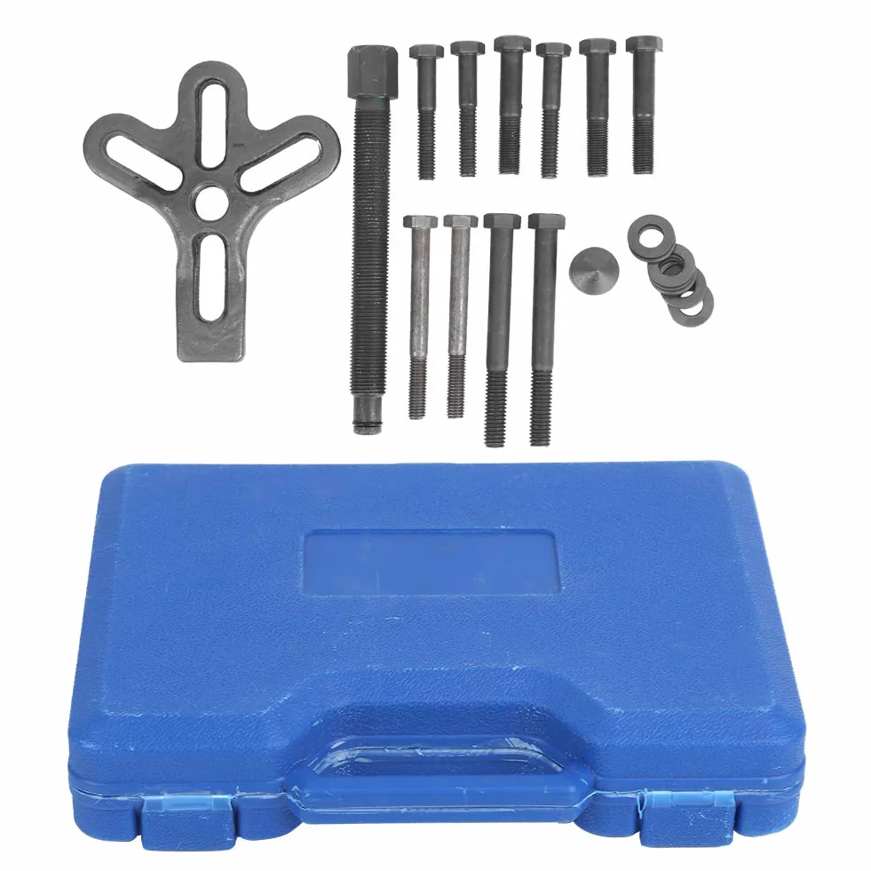 Qiilu Kit estrattore Volante 13 Pezzi Rimozione Bilanciatore Armonico Puleggia Ingranaggi Strumento Riparazione Auto