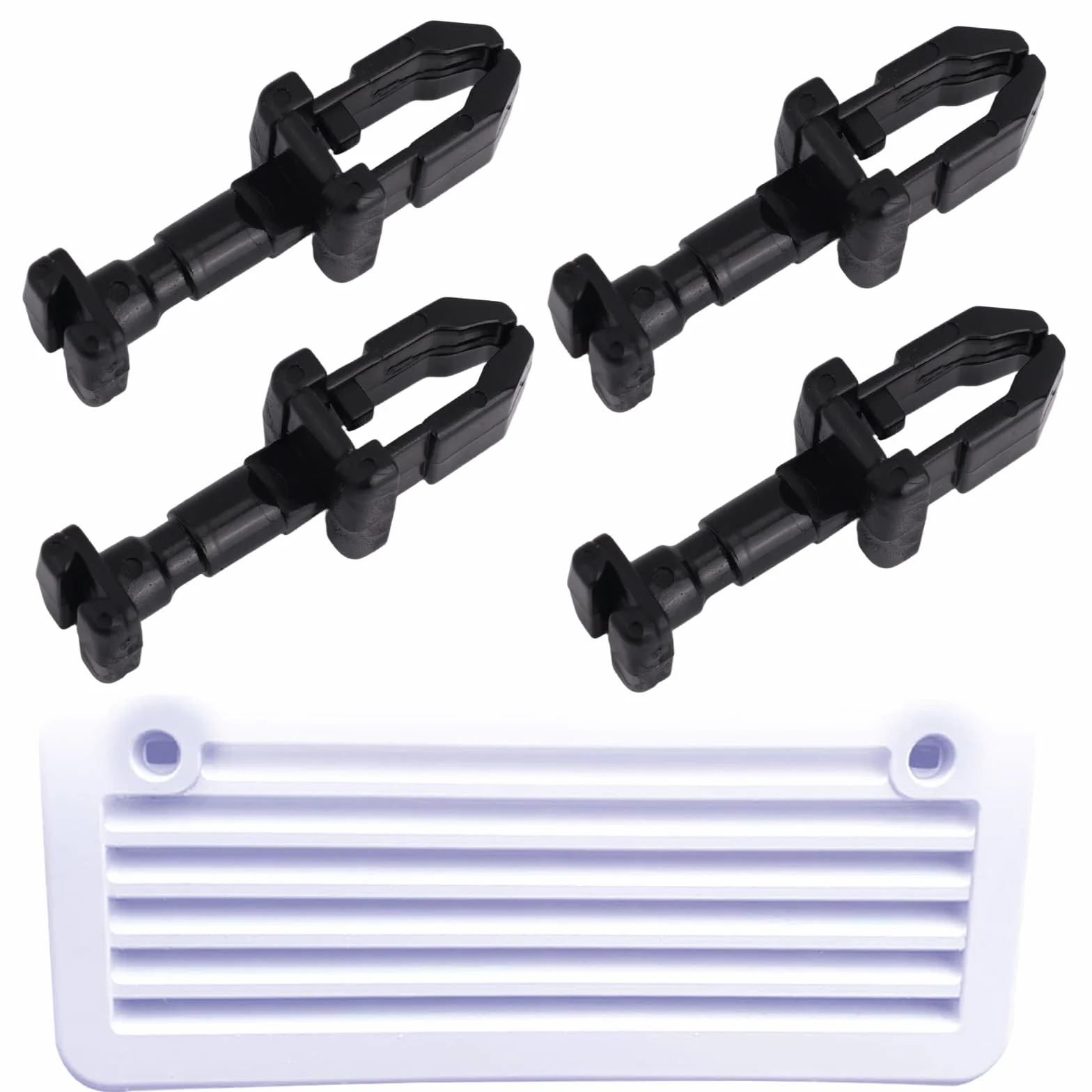 BOXOB 4pz Clip Sfiato Frigorifero RV per Norcold 617772, Chiusure Pannelli a Un Quarto Giro in Plastica Alta qualità Accessori e Parti Ricambio Sfiato Frigorifero Camper per Norcold(Nero)