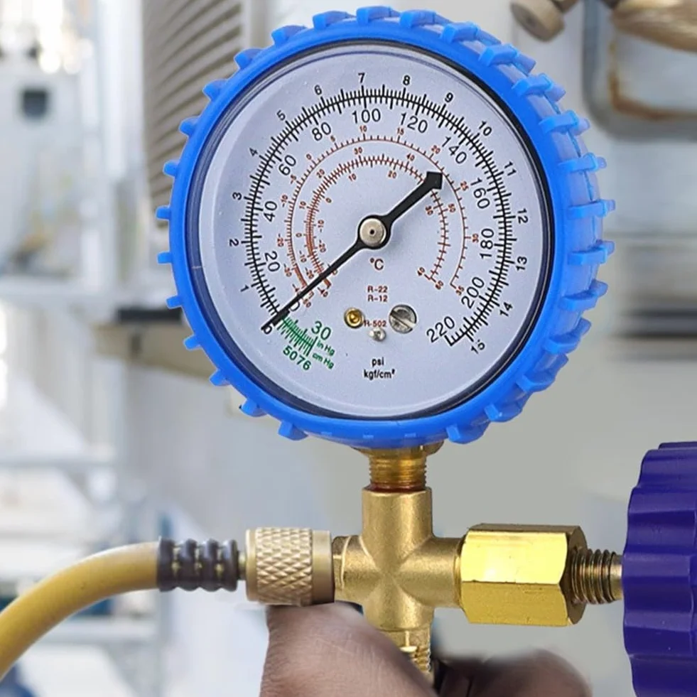 Valvola a manometro singolo bassa pressione R134a R410a compatibile strumenti ricarica aria condizionata