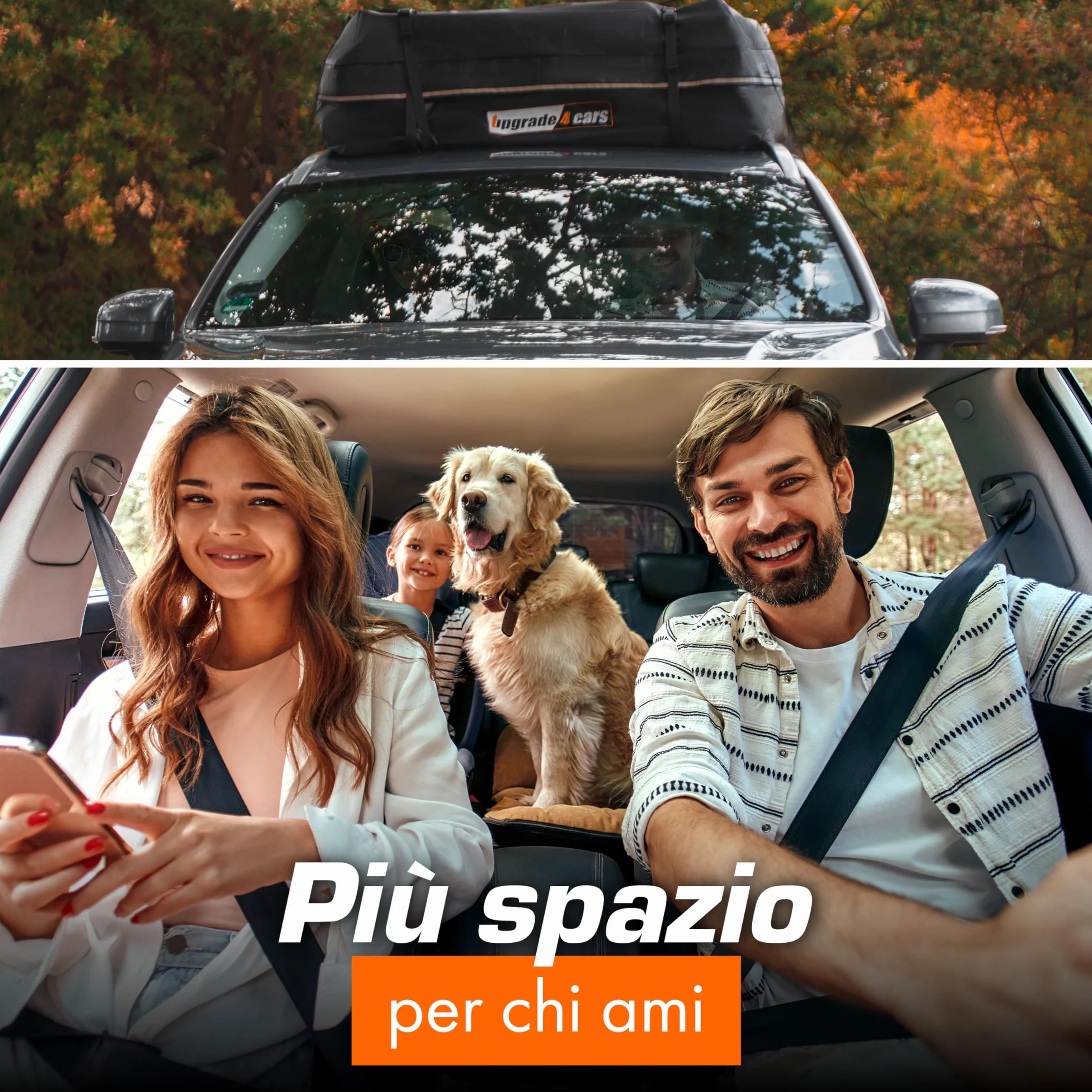 Upgrade4cars Borsa da Tetto Auto Universale Impermeabile Pieghevole 130x110x40 cm 566L