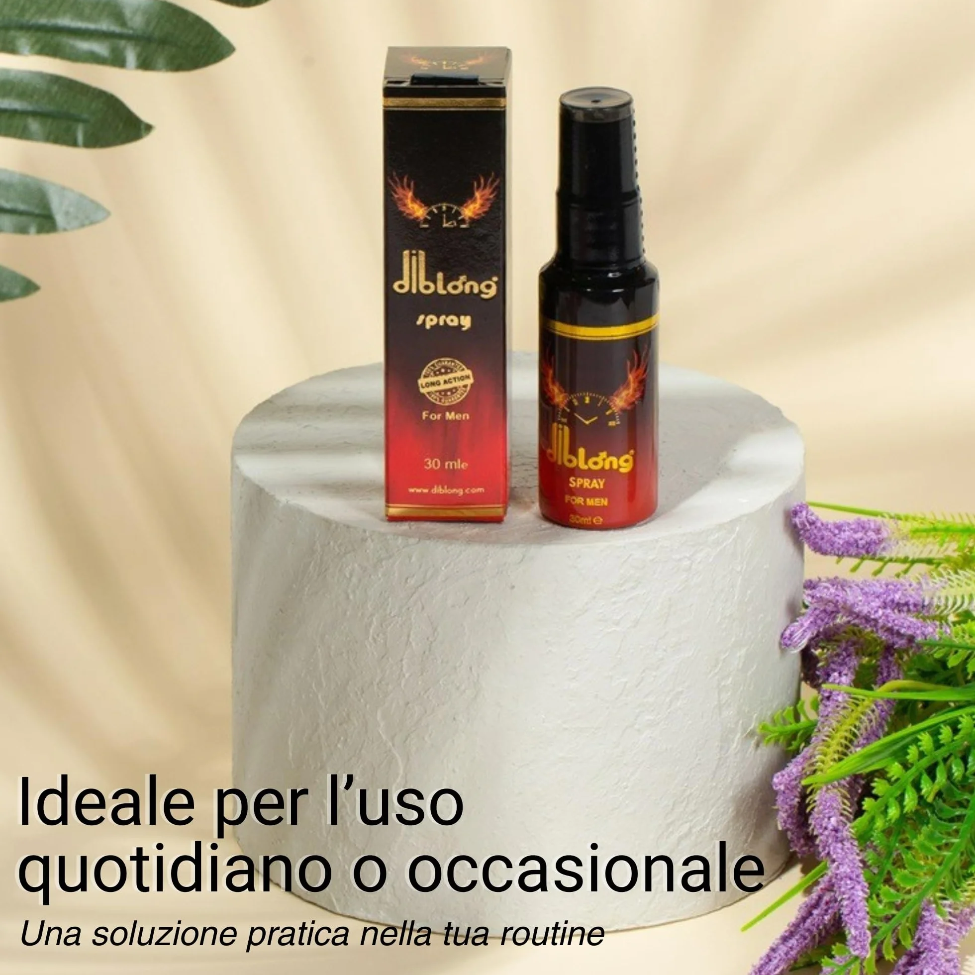 Afrodisiaco Spray Ritardante Erboristico Diblong 30ml Formula Naturale per Supporto nel Tempismo